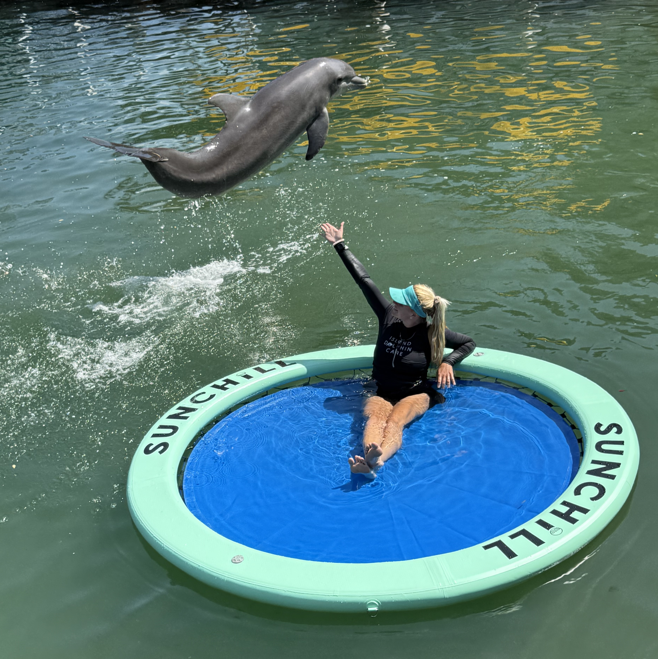 Flotador Redondo Inflable Sunchill Para 2-8 Personas 4in Azul
