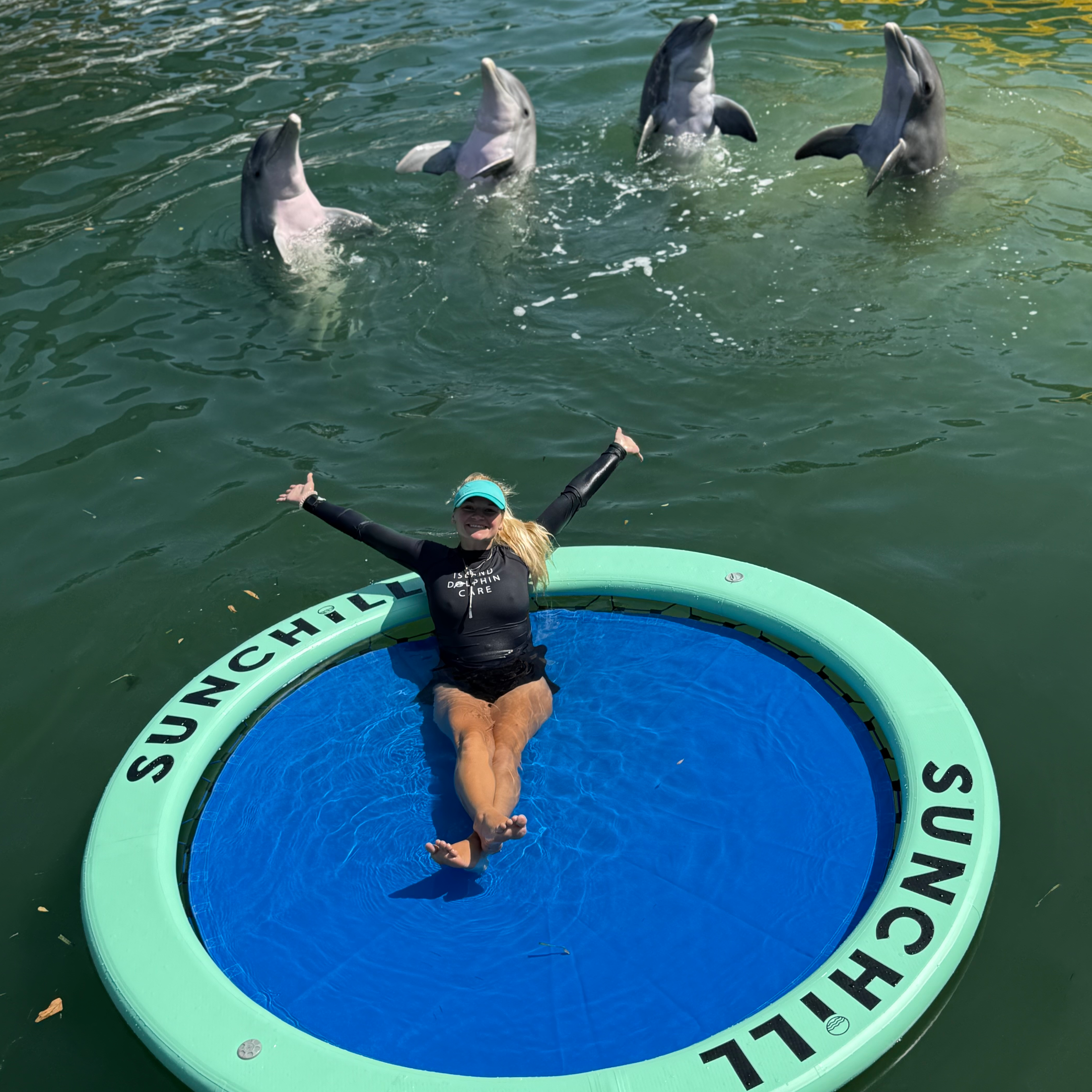 Flotador Redondo Inflable Sunchill Para 2-8 Personas 4in Azul