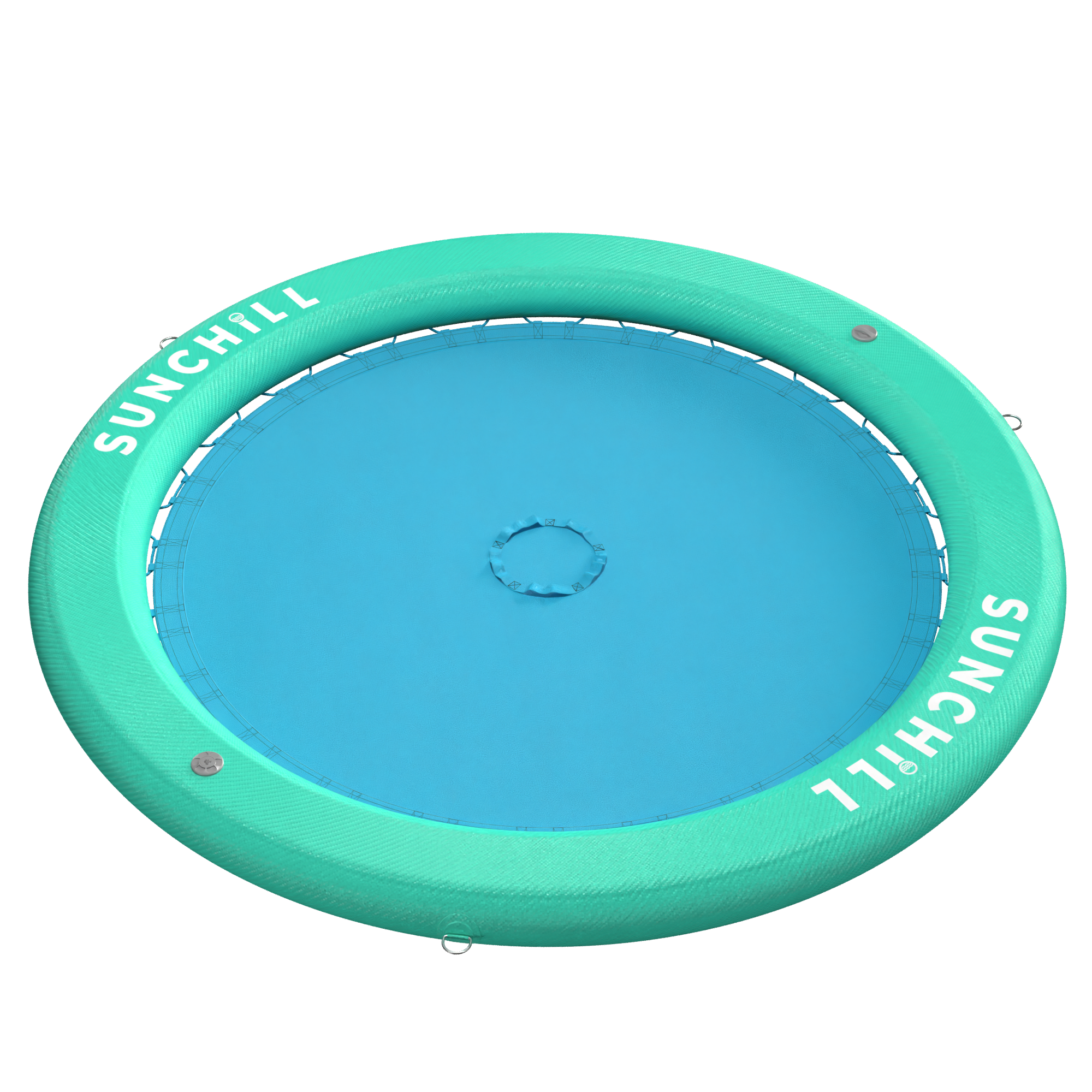 Flotador Redondo Inflable Sunchill Para 2-8 Personas 4in Azul