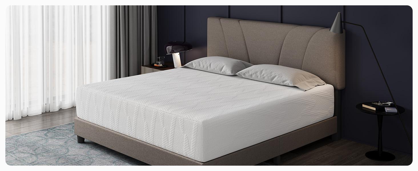 Gel Memory Foam Mattress – Pressure Relief & Motion Isolation, Breathable Medium Firm Comfort  5/6/8/10/12/14 Inch Twin/Full/Queen/King Mattress