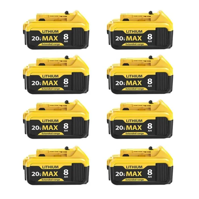 🔋 (Dewalt) Batería de repuesto 20V Max: Batería de iones de litio de 8.0 Ah — Compatible con las herramientas eléctricas inalámbricas de las series Dewalt DCB208, DCB200, DCB206, DCB205 y DCB204.