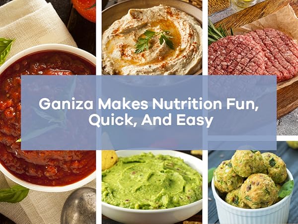 Ganiza Food Processor with 8 Cup Glass Bowls & 8 Cup Stainless Steel 2-Speed Food Chopper Meat Grinder  Upgraded Button & Smart Overheat Protection Light - Includes Clean Brush 2 Sets of Blades Kitchen Vegetable Slicer Vegetable Cutter Kitchen Appliances