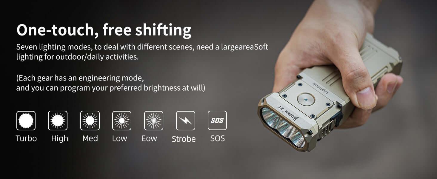 7 Customizable Lighting Modes