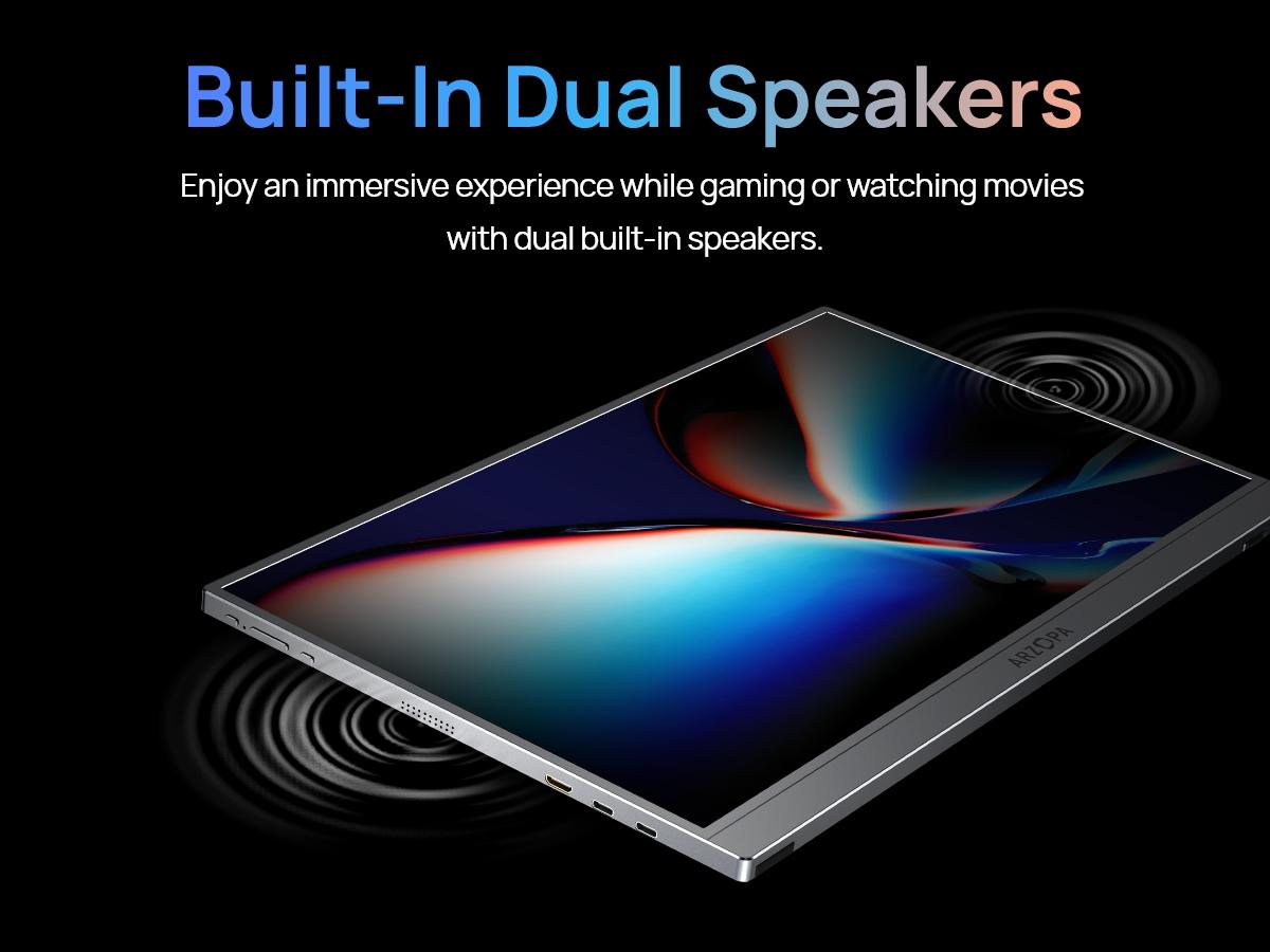 ARZOPA Portable Monitor| 16.1"/17.3" FHD 1080P 60Hz/144Hz| Laptop Screen Extender for PC Mac Xbox Switch PS5 iPhone| IPS Display Computer Display HDR External Screen Game| Workfromhome