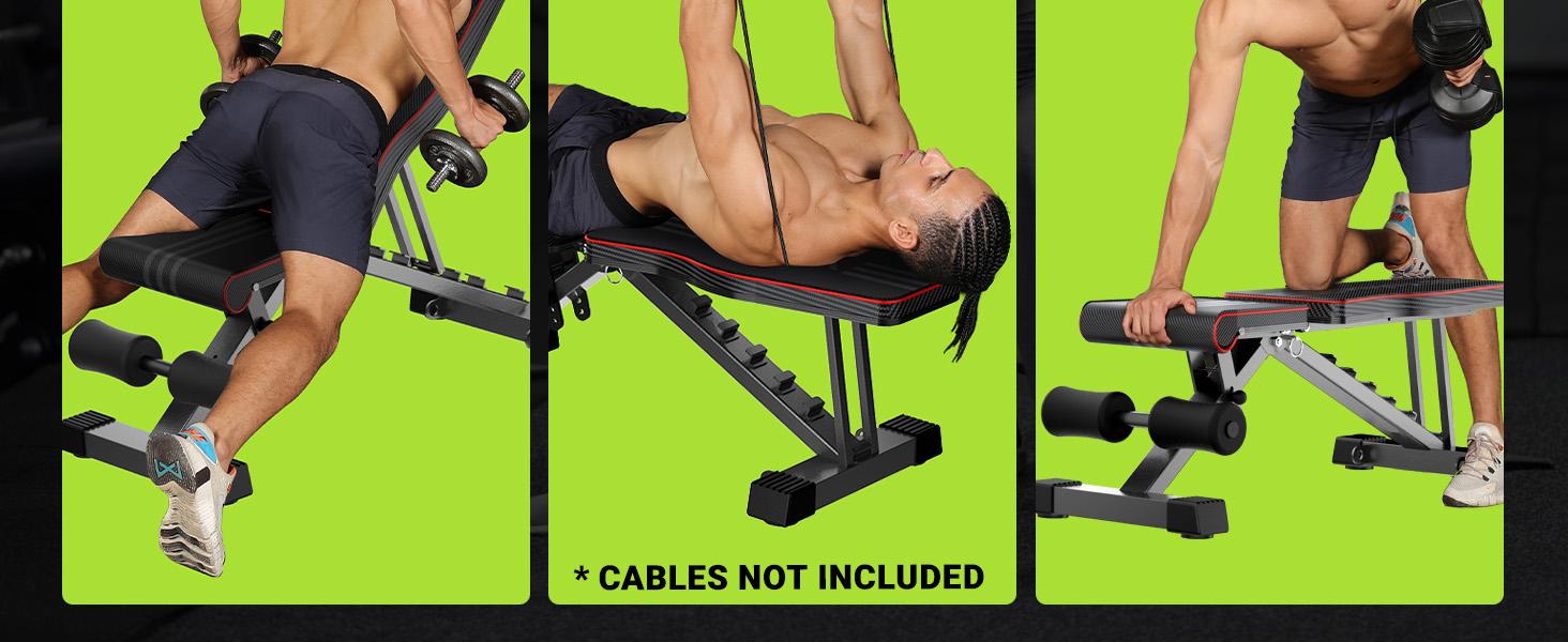 #SummerVibes Yoleo Adjustable Weight Bench, Foldable Workout Bench for Home Gym Full Body Workout Strength Training, Incline Decline Flat Utility Bench with Quick Adjustment #SummerVibes Yoleo Adjustable Weight Bench, Foldable Workout Bench for Home Gym Full Body Workout Strength Training, Incline Decline Flat Utility Bench with Quick Adjustment
