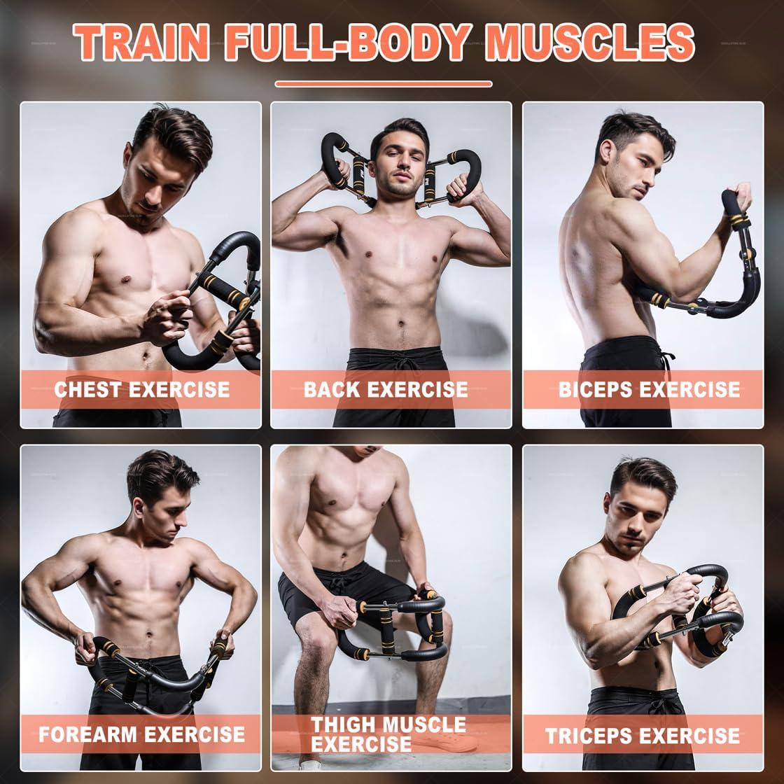 Ultimate Twister Arm Trainer, Adjustable Chest Workout Equipment, Arm Trainer for Men, Chest Trainer for Men, Shoulder Muscle Training, Portable Spring Resistance Home Fitness Equipment