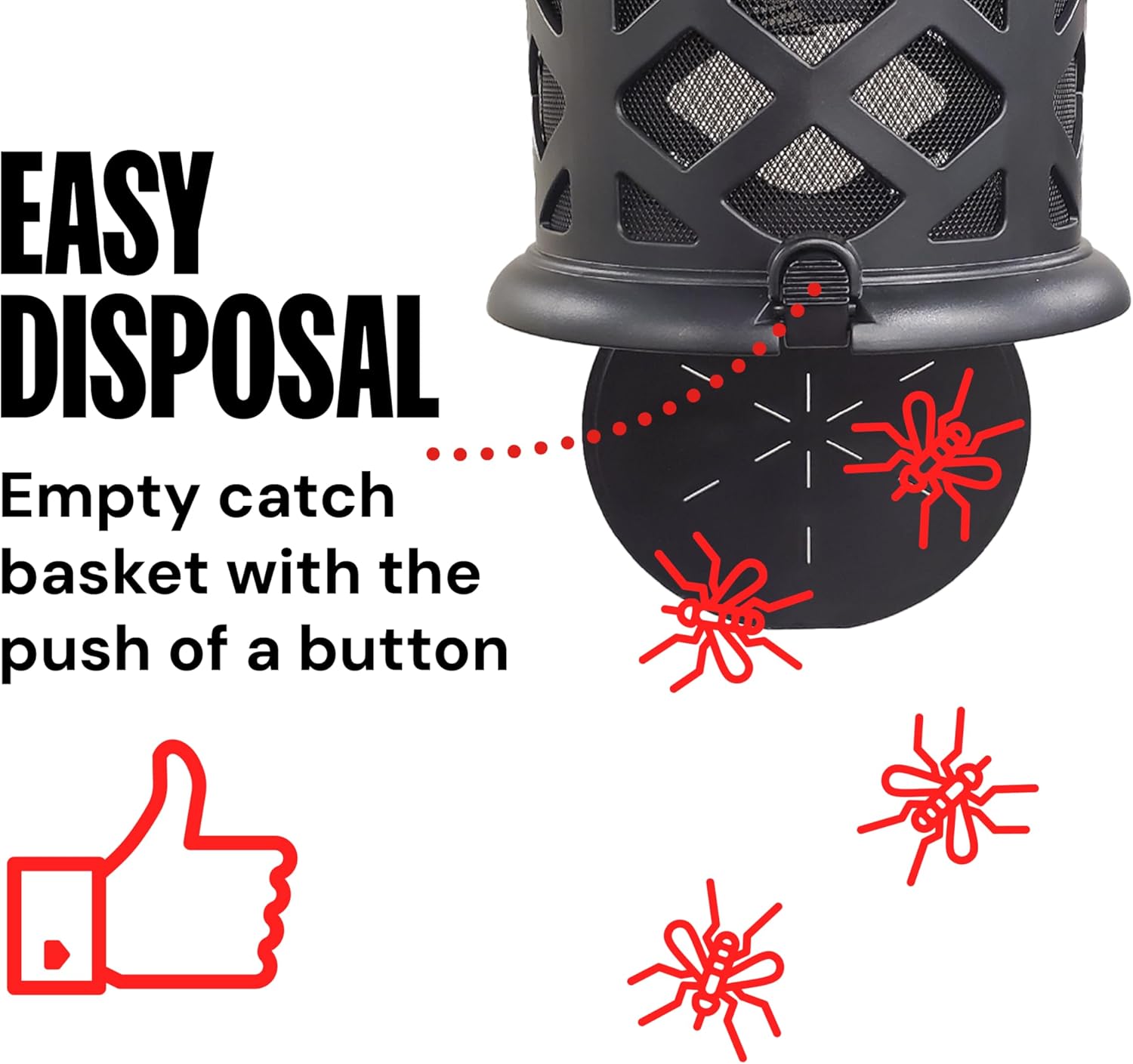Mosquito & Flying Insect Killer for 1 Acre – Kills Flies, Gnats, Wasps - Bug Zapper Alternative - Black