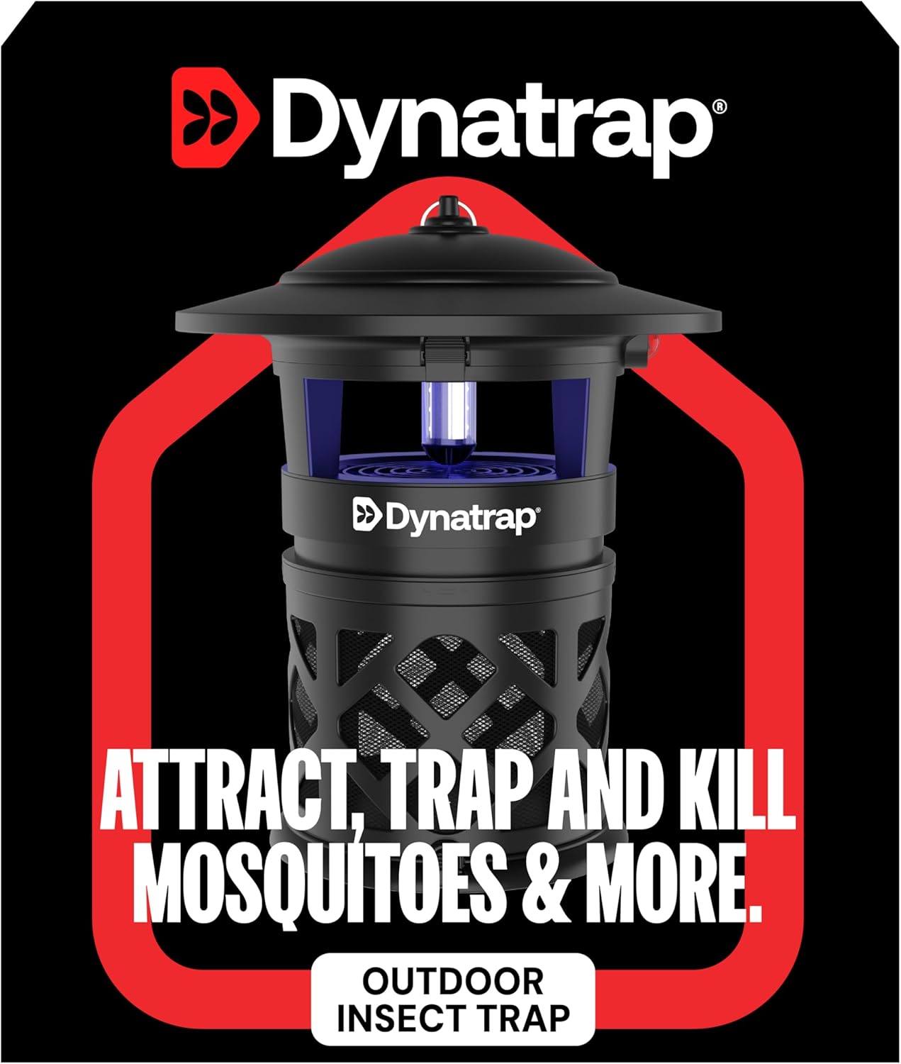 Mosquito & Flying Insect Killer for 1 Acre – Kills Flies, Gnats, Wasps - Bug Zapper Alternative - Black