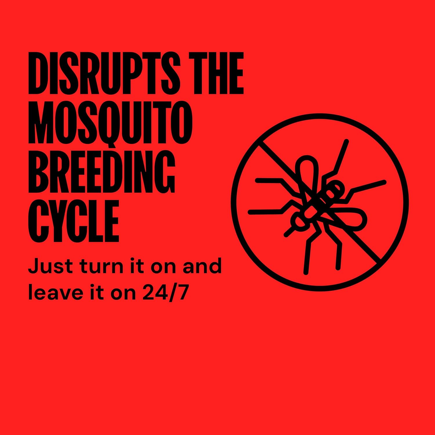 Mosquito & Flying Insect Killer for 1 Acre – Kills Flies, Gnats, Wasps - Bug Zapper Alternative - Black