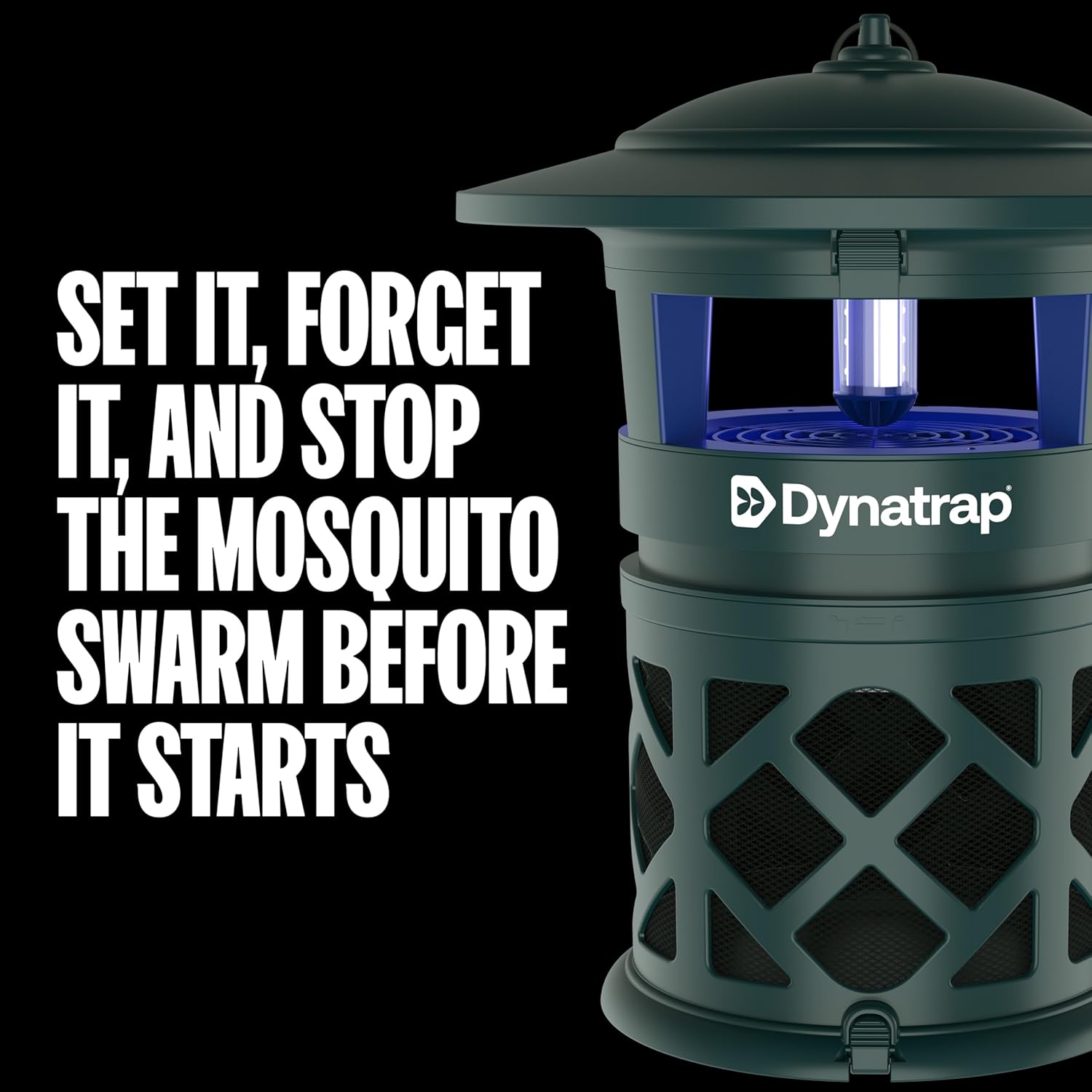 Mosquito & Flying Insect Killer for 1 Acre – Kills Flies, Gnats, Wasps - Bug Zapper Alternative - Black