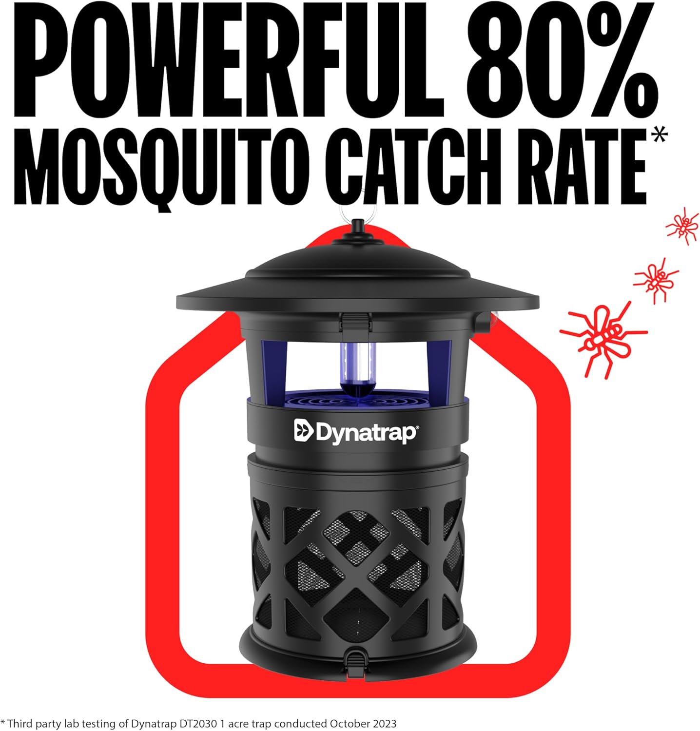 Mosquito & Flying Insect Killer for 1 Acre – Kills Flies, Gnats, Wasps - Bug Zapper Alternative - Black