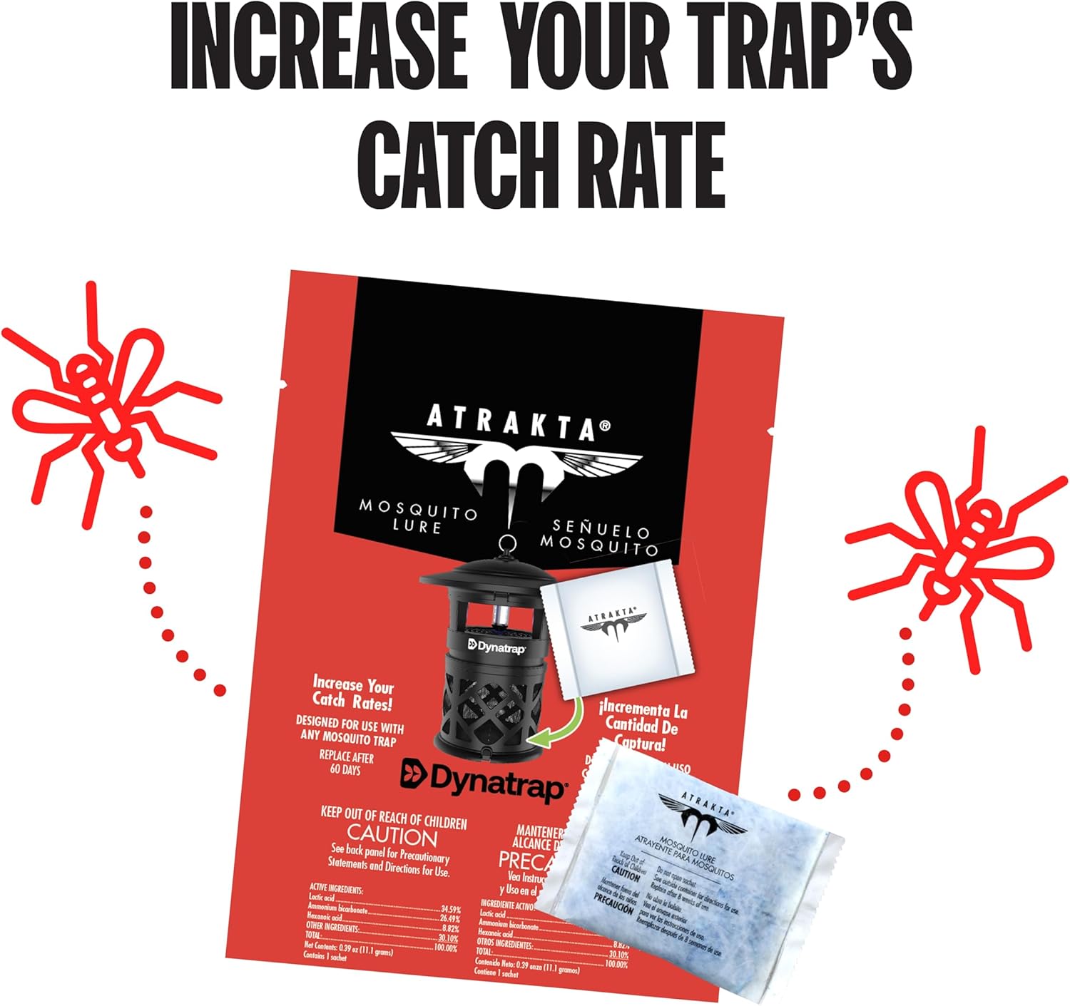 Mosquito & Flying Insect Killer for 1 Acre – Kills Flies, Gnats, Wasps - Bug Zapper Alternative - Black