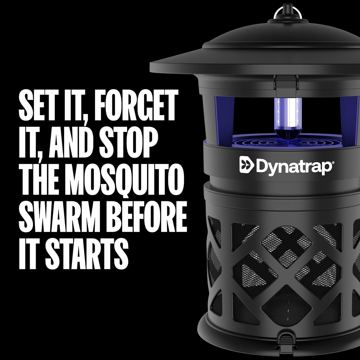 Mosquito & Flying Insect Killer for 1 Acre – Kills Flies, Gnats, Wasps - Bug Zapper Alternative - Black