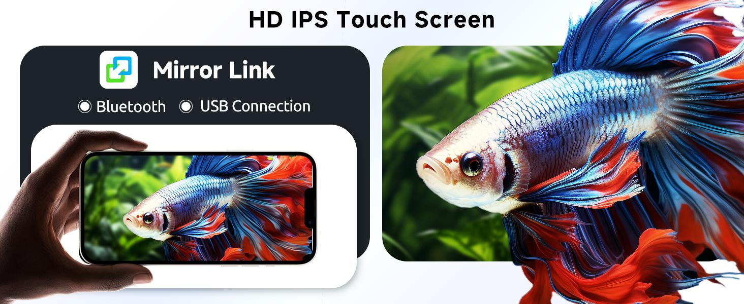 Car Stereo Single Din Touchscreen, 7 Inch Flip Out Car Radio 1 DIN with Bluetooth FM Radio Mirror Link for Android/iOS Phone Support TF/USB + Camera + MIC