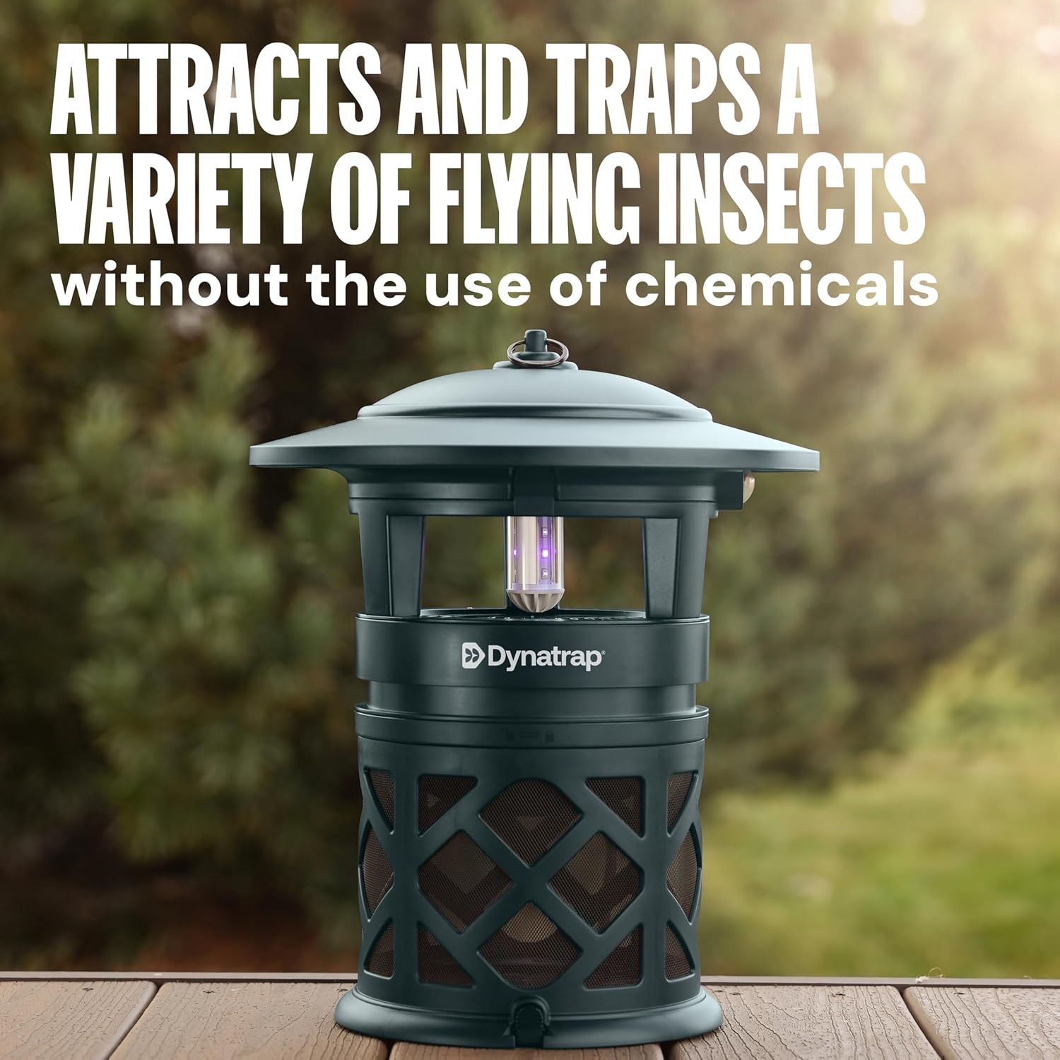 Mosquito & Flying Insect Killer for 1 Acre – Kills Flies, Gnats, Wasps - Bug Zapper Alternative - Black