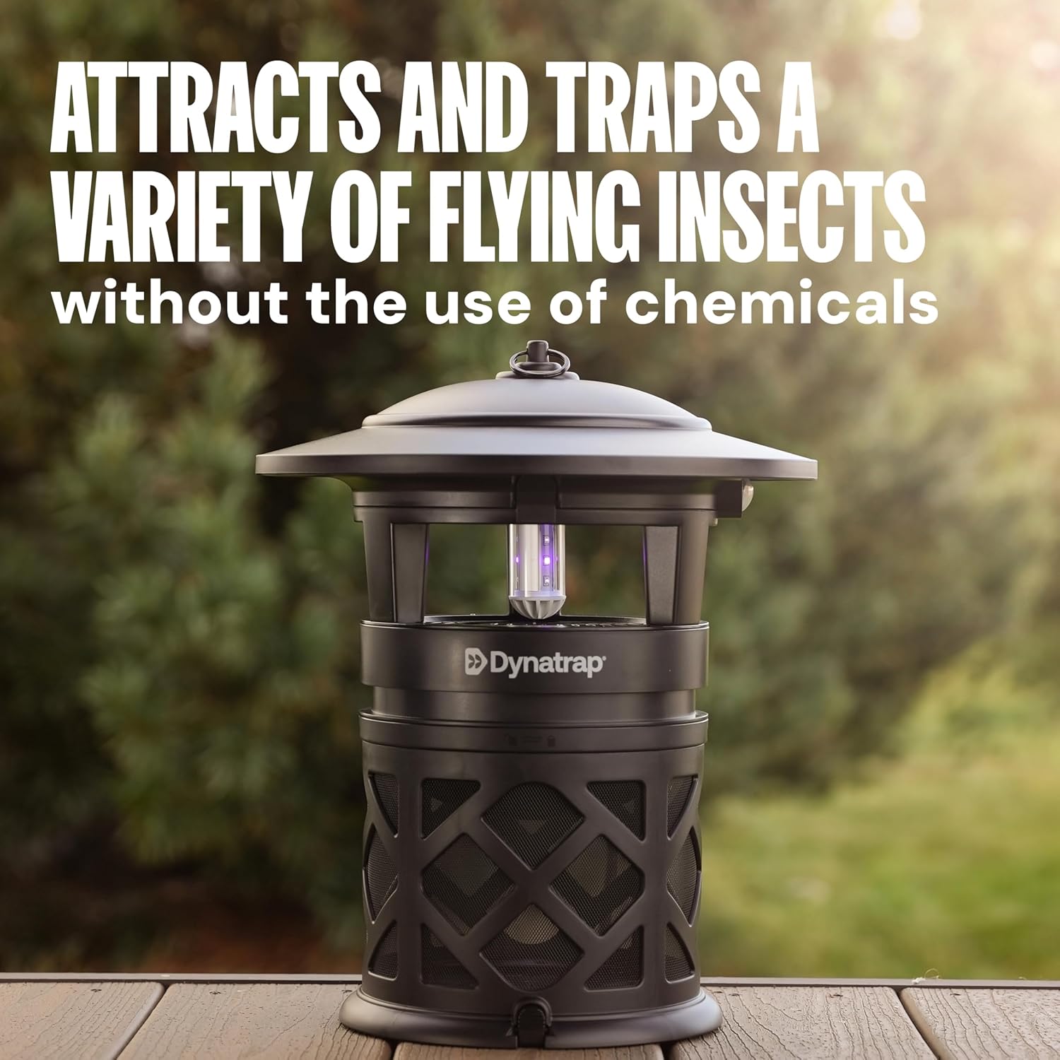 Mosquito & Flying Insect Killer for 1 Acre – Kills Flies, Gnats, Wasps - Bug Zapper Alternative - Black