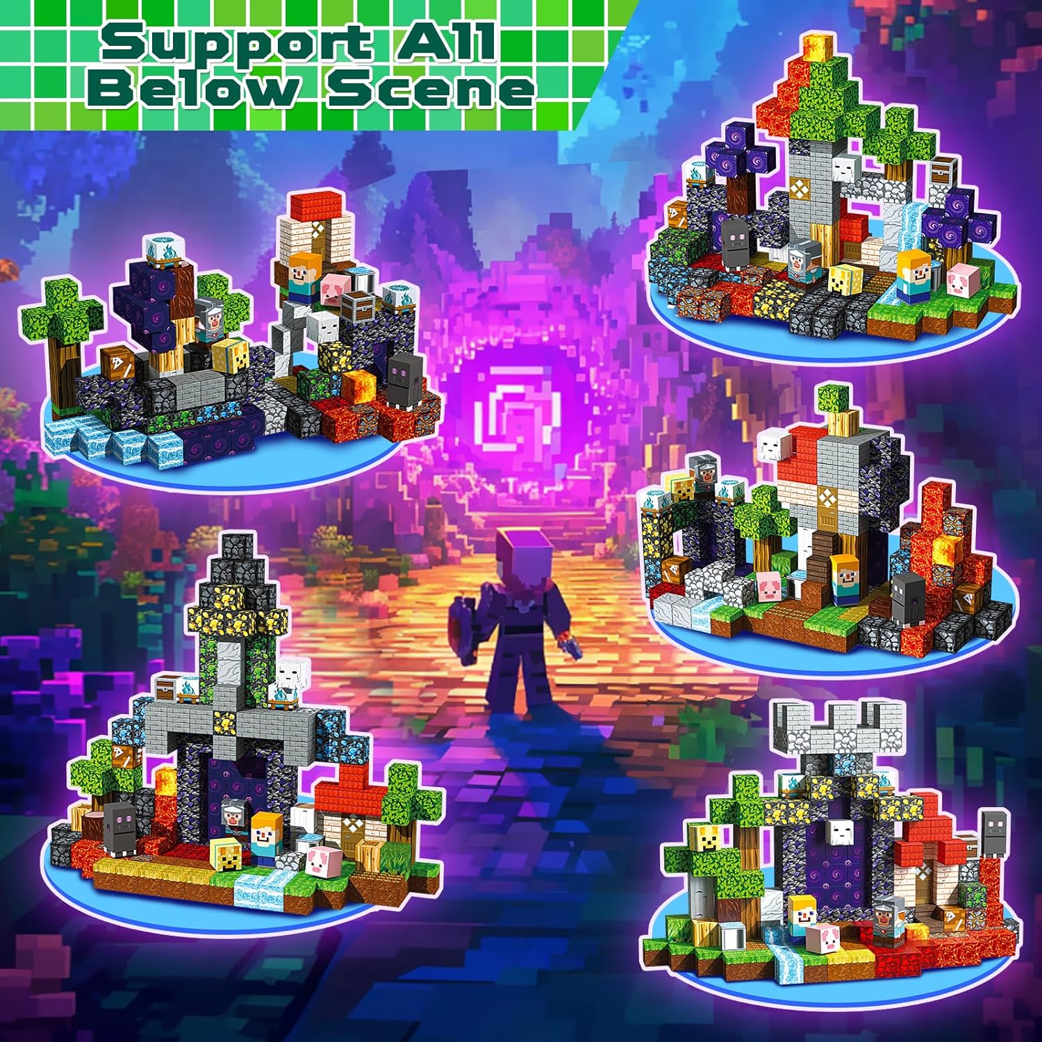 200 PCS Magnetic Blocks - Magnet Tiles Toys for Kids, Boys and Girls, Magnetic Building Blocks Cubes, Stacking Magnets for Kids, Birthday Gifts for Boys and Girls Age 3+ Years Old