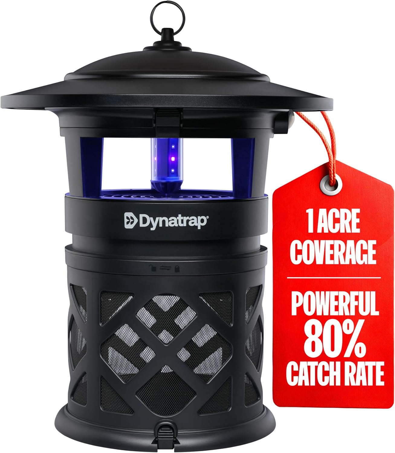 Mosquito & Flying Insect Killer for 1 Acre – Kills Flies, Gnats, Wasps - Bug Zapper Alternative - Black