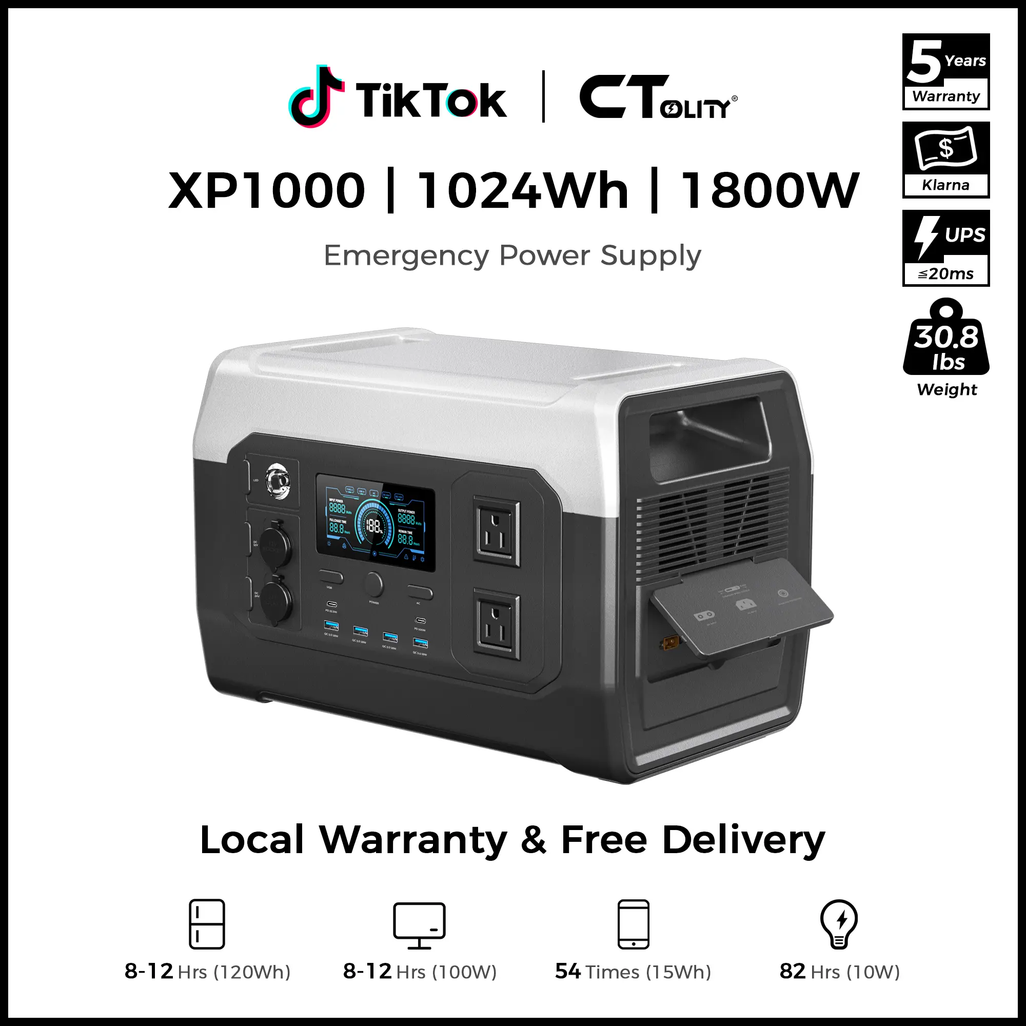 Estación de energía portátil XP1000 de 1600 W - Carga rápida