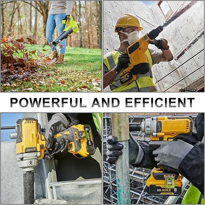 Replacement for Dewalt 20V Max Battery: 8.0Ah Lithium Batteries Compatible with Dewalt Battery DCB208 DCB200 DCB206 DCB205 DCB204 Cordless Power Tools