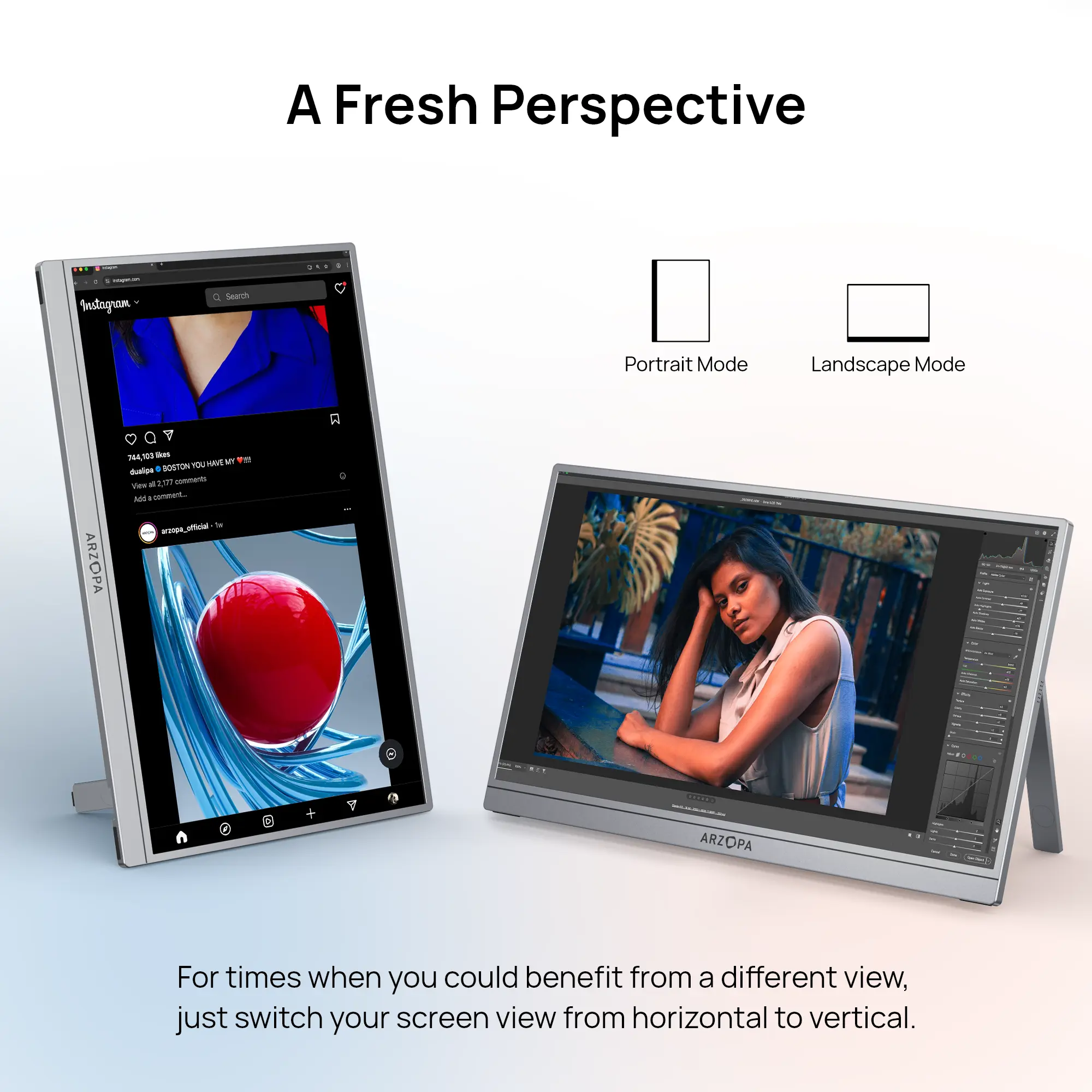 ARZOPA Portable Monitor 16.1"/17.3" FHD 1080P 144Hz