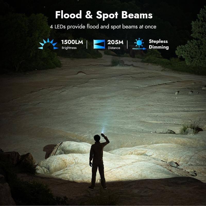 🔥Linterna recargable EDC WUBEN X4 con luz RGB — Minilinterna de 1500 lúmenes con interruptor táctico y base magnética — Linterna portátil IP68 con clip de bolsillo y carga USB-C