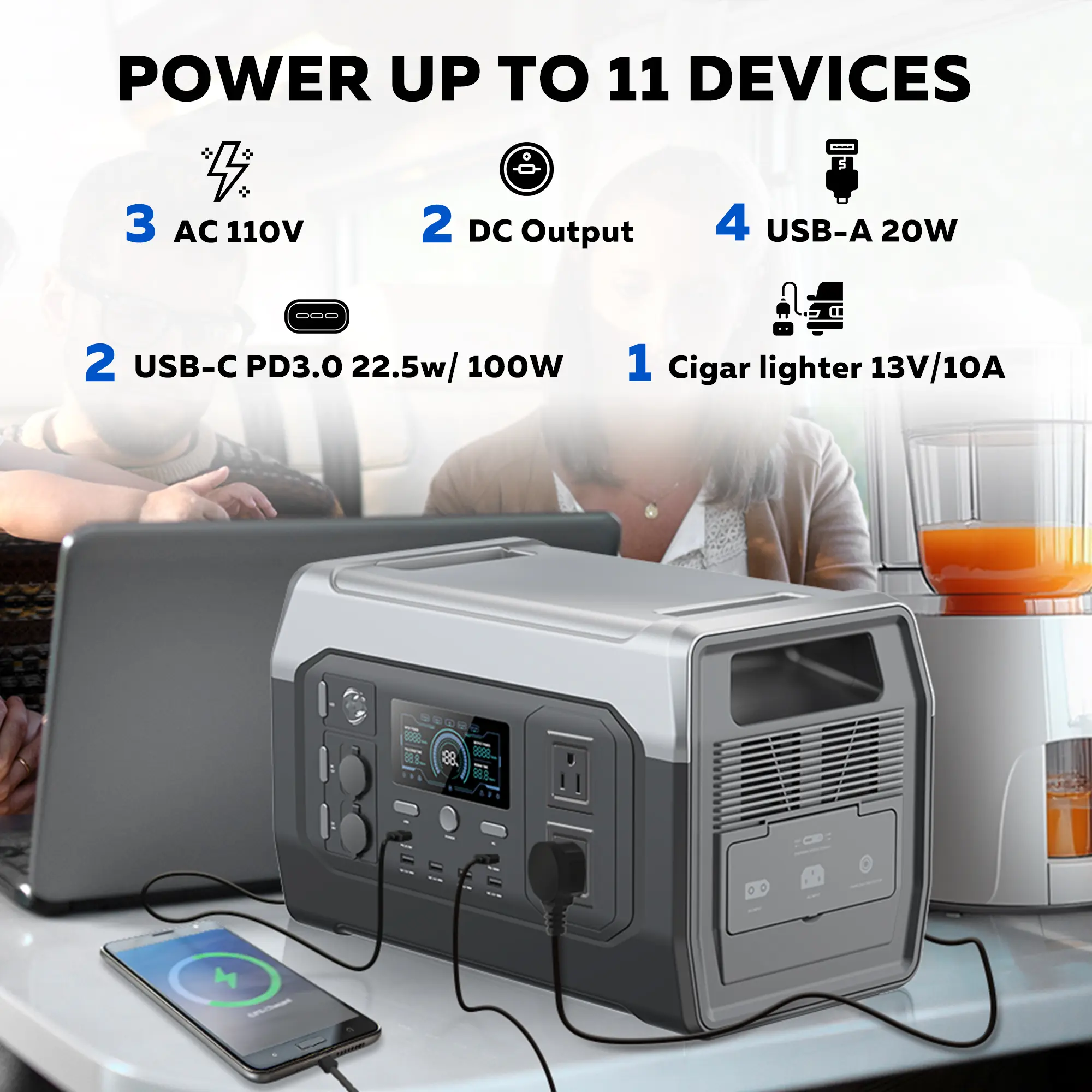Estación de energía portátil XP1000 de 1600 W - Carga rápida