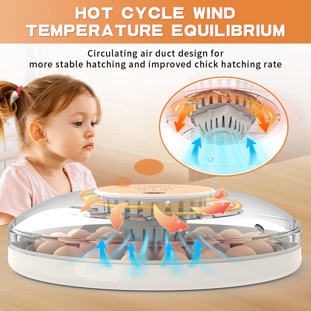 ⭐ Incubadora para 30 huevos con volteador automático, pantalla digital de temperatura y humedad, y espejo integrado para huevos: un elemento imprescindible en todos los hogares mexicanos.