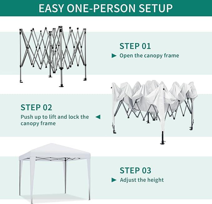 Gazebo emergente de 3x3 metros, carpa plegable para jardín, Camping, fiesta, marquesina, con bolsa de almacenaje, para Patio, mercados, Playa