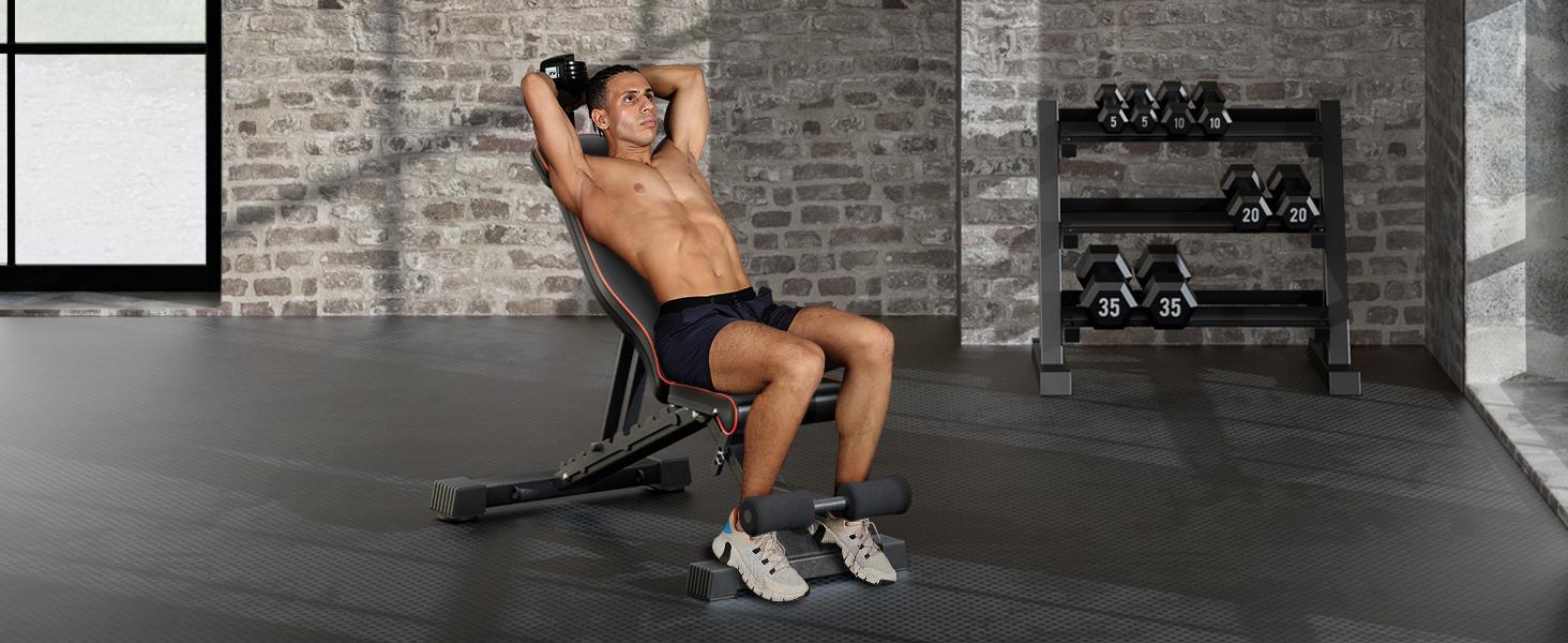 #SummerVibes Yoleo Adjustable Weight Bench, Foldable Workout Bench for Home Gym Full Body Workout Strength Training, Incline Decline Flat Utility Bench with Quick Adjustment #SummerVibes Yoleo Adjustable Weight Bench, Foldable Workout Bench for Home Gym Full Body Workout Strength Training, Incline Decline Flat Utility Bench with Quick Adjustment