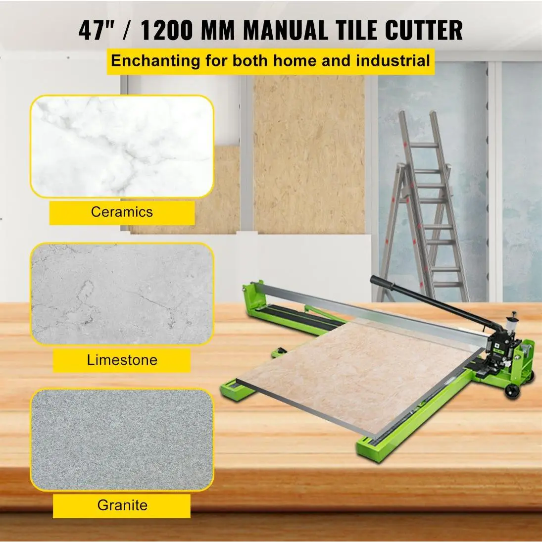 🔥Cortadora de azulejos manual, disponible en varios tamaños, con estructura totalmente de acero, guía láser y cuchillas de repuesto; una herramienta manual para un corte preciso de azulejos.
