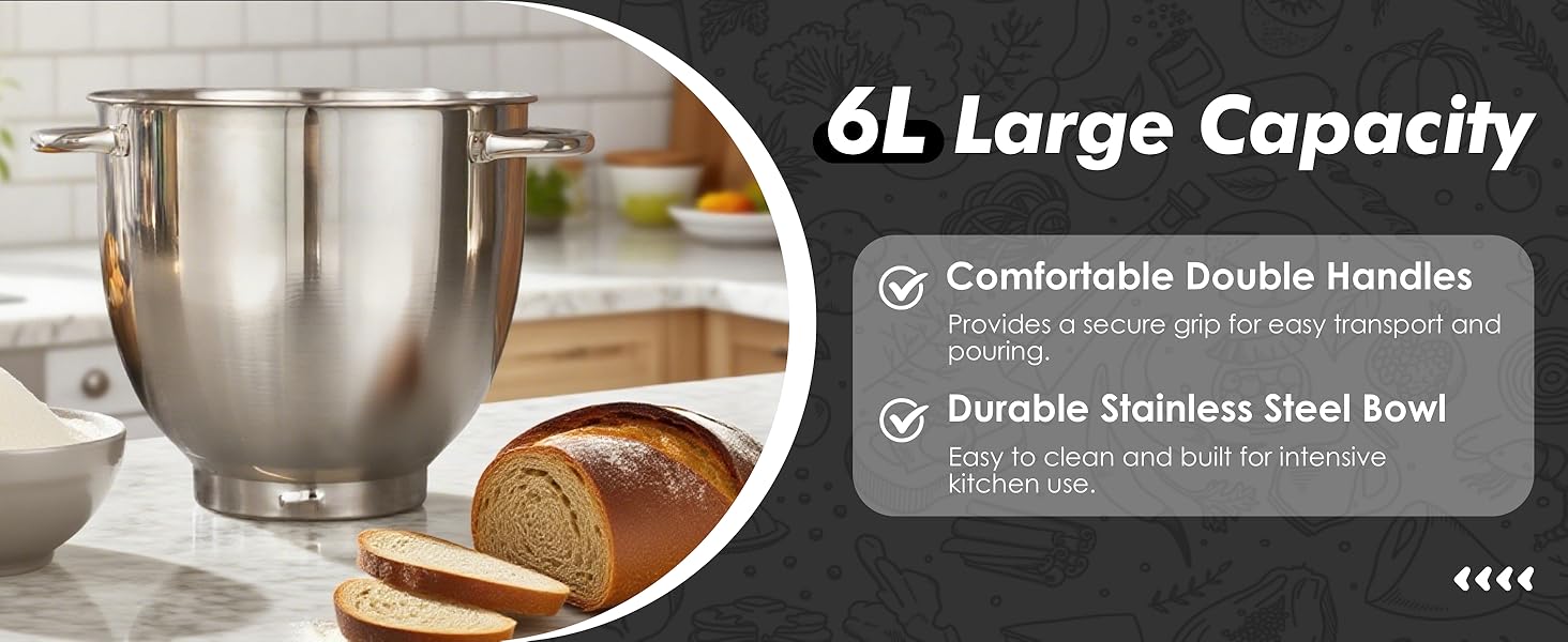 Stand Mixer, 10-Speed Kitchen Electric Mixer with Tilt-Head & Stainless Steel Bowl, Dough & Baking Mixer for Bread, Cakes & Cookies, Kitchen Gift