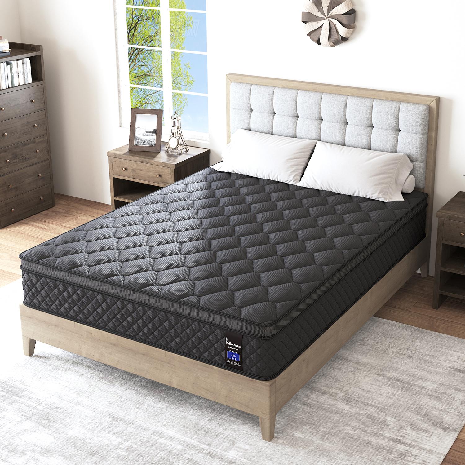 10"12"14" Twin Full Queen King Size Mattress in a Box Hybrid Spring Memory Foam, Medium Firm Ergonomic Mattress