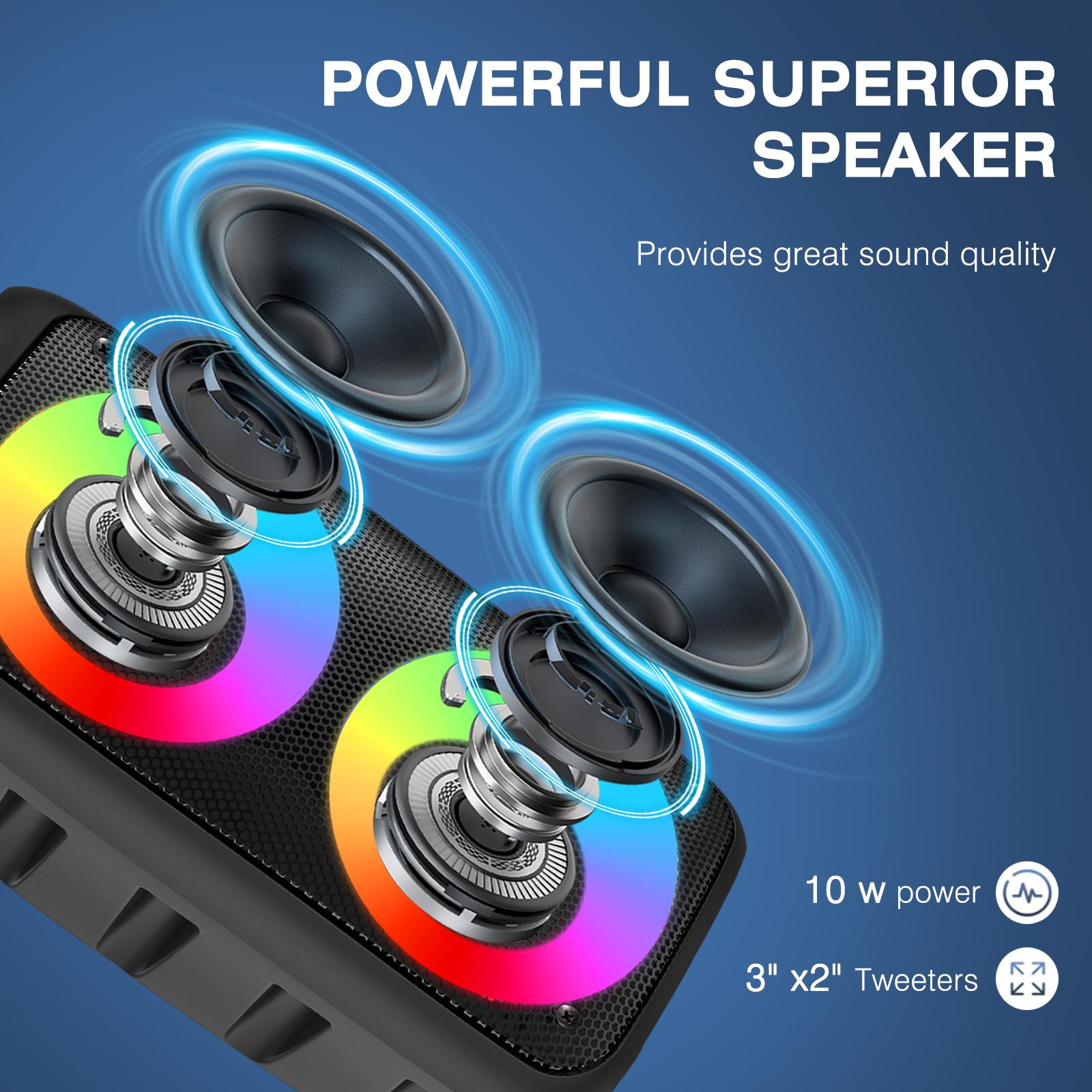 Portable Outdoor Wireless Bluetooth Speaker High-Volume  Player Adult Portable Sound System with TF Card Support TWS USB AUX Type-C Charging PA System Singing  Speaker Ideal for Parties, Discos, Indoor Dance Music, Outdoor Camping Audio Karaoke btspeaker