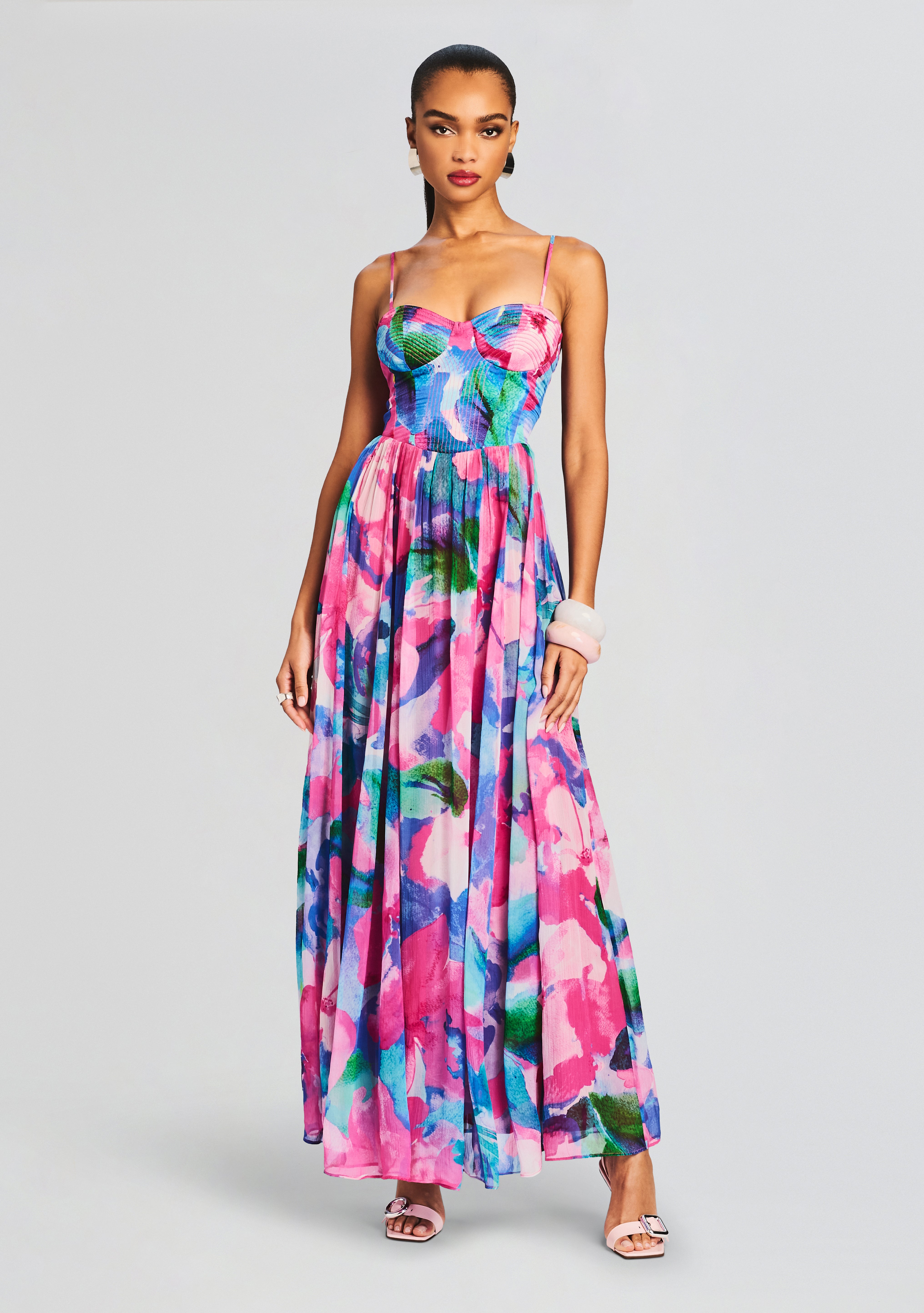 Vesa Corset Long Dress-Cup Shy