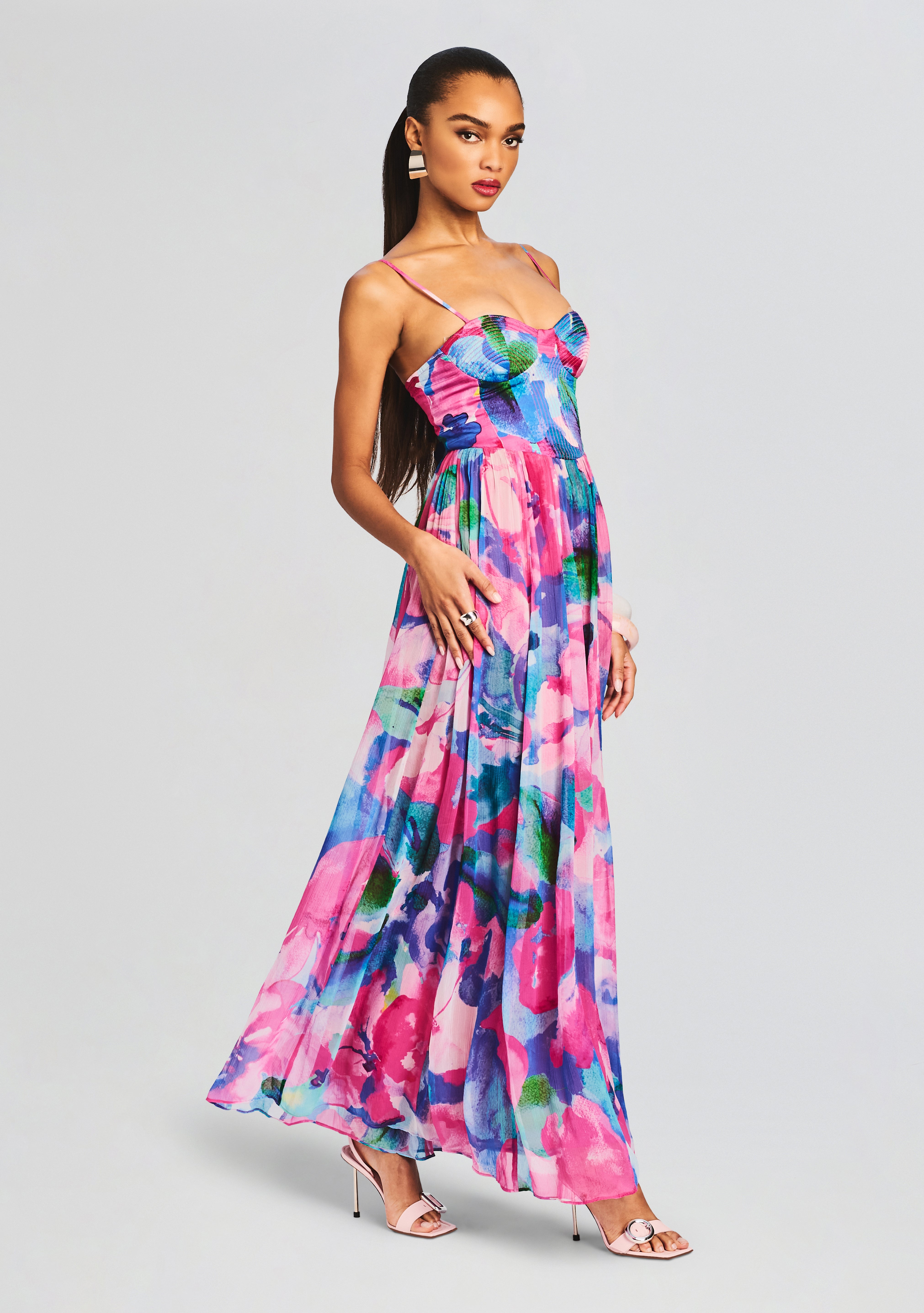 Vesa Corset Long Dress-Cup Shy