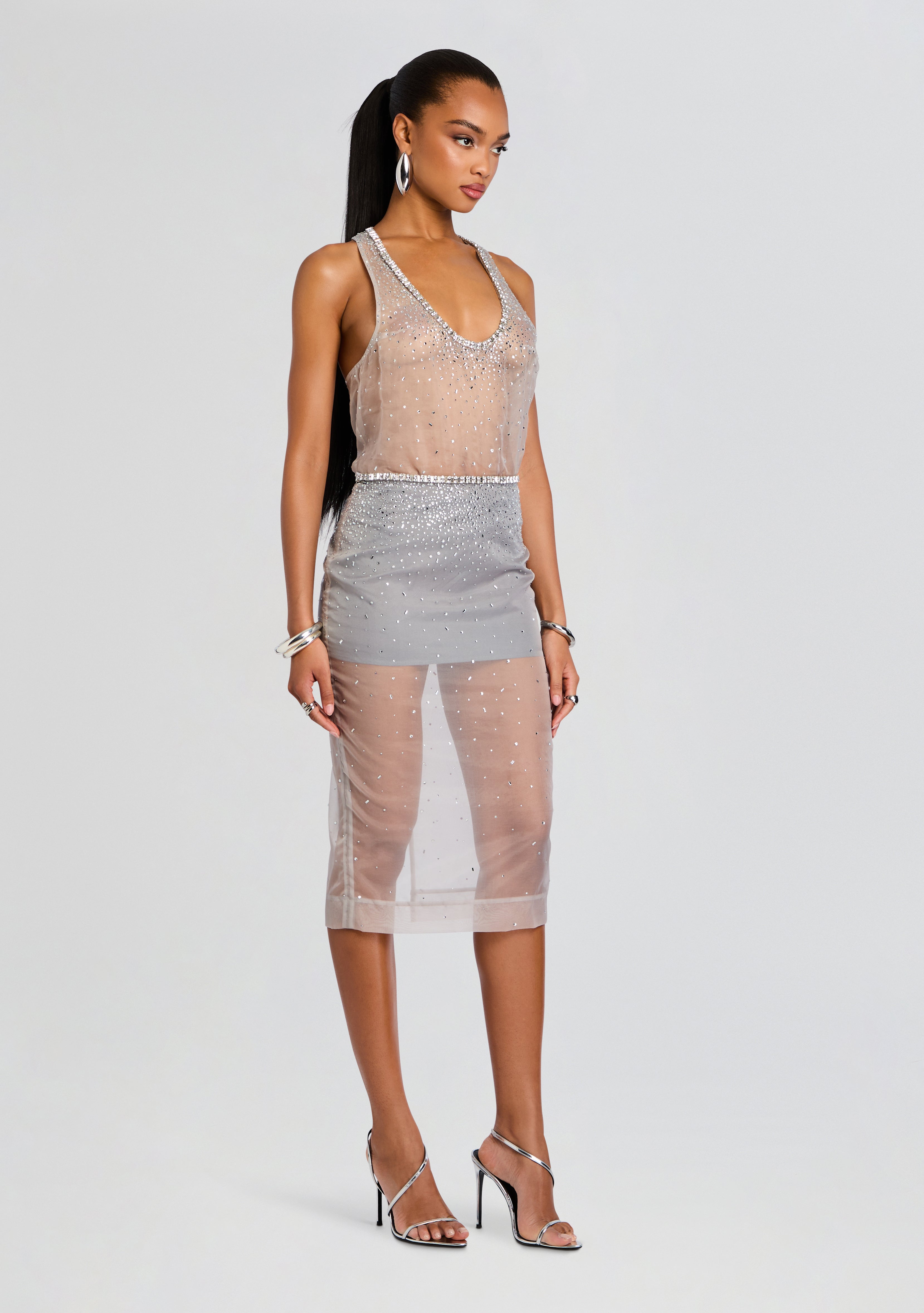 Azalea Embellished Tank-Cup Shy