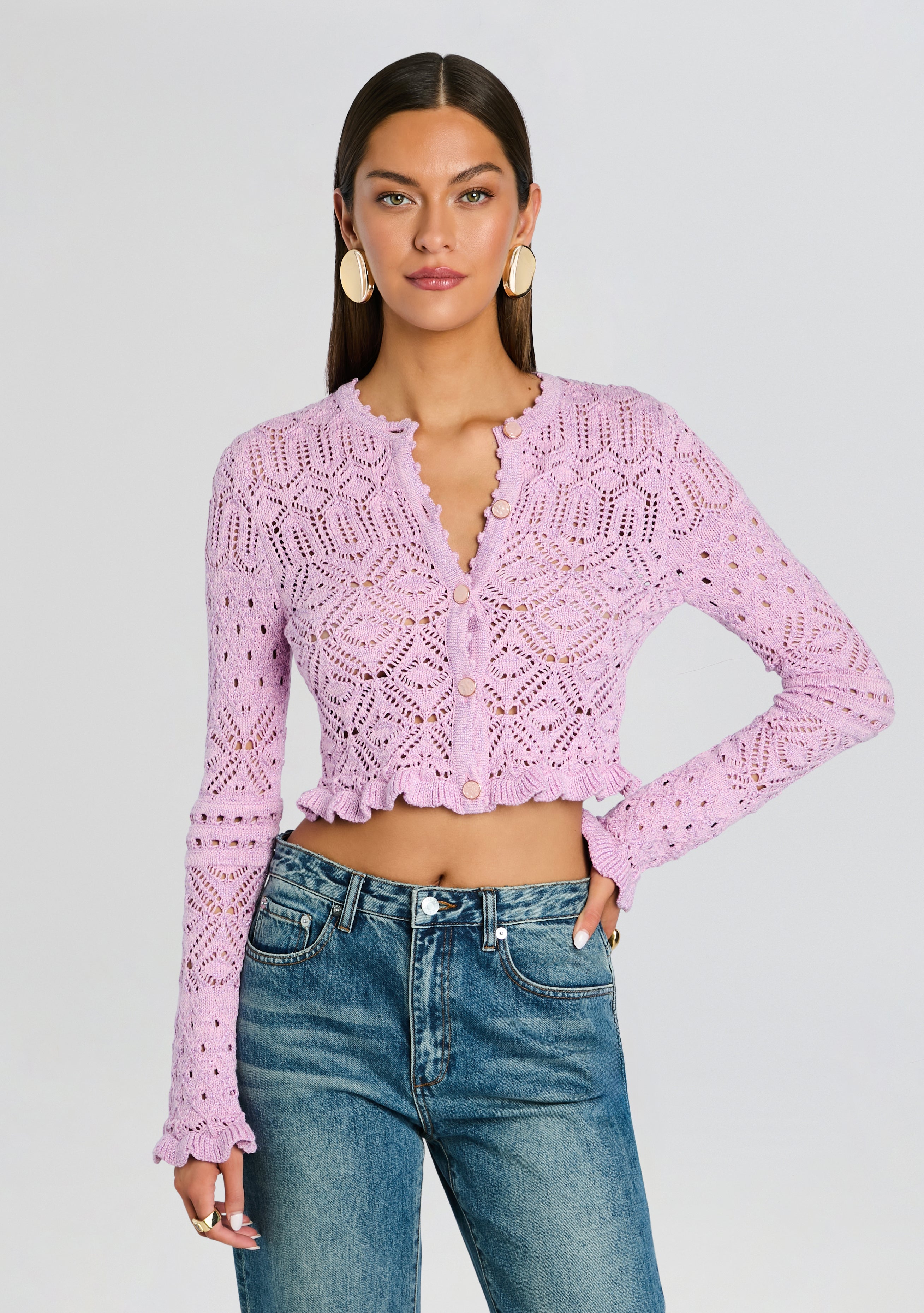 Giuliana Crochet Cardigan-Cup Shy