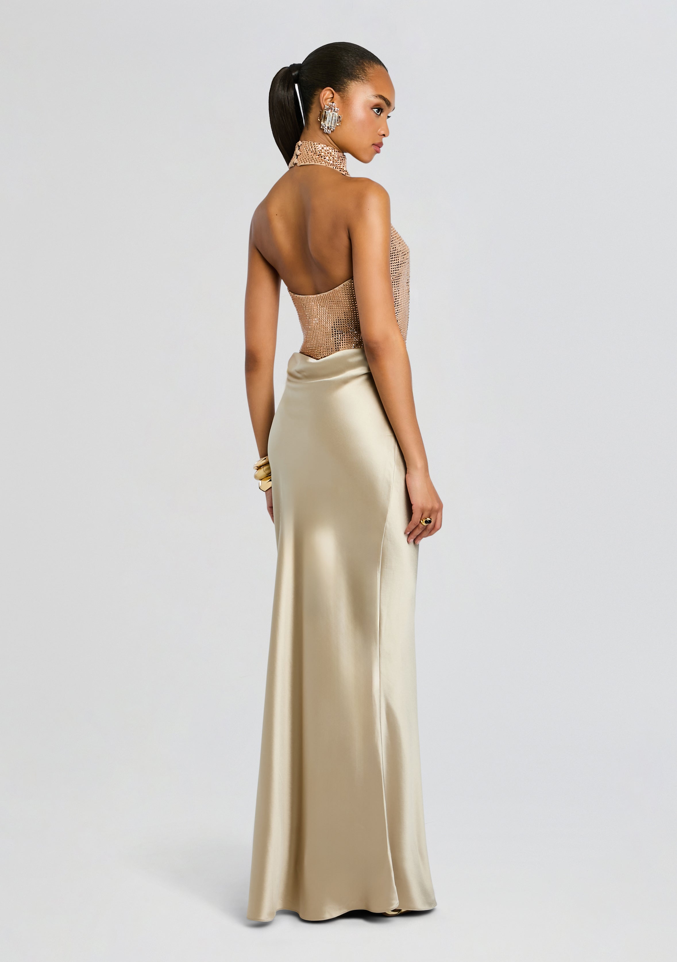 Vanya Embellished Dress-Cup Shy