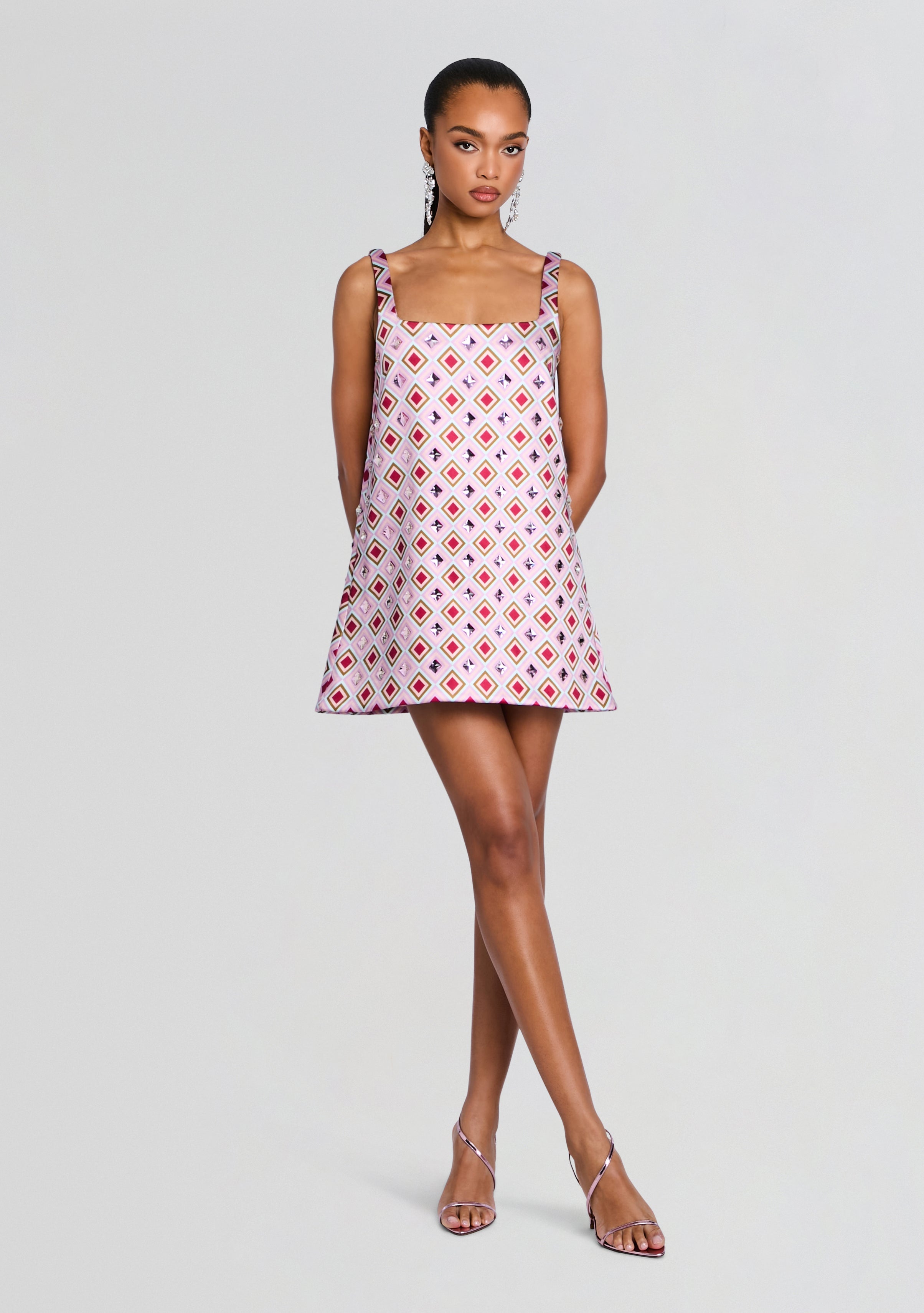 Zephyra Embellished Dress-Cup Shy