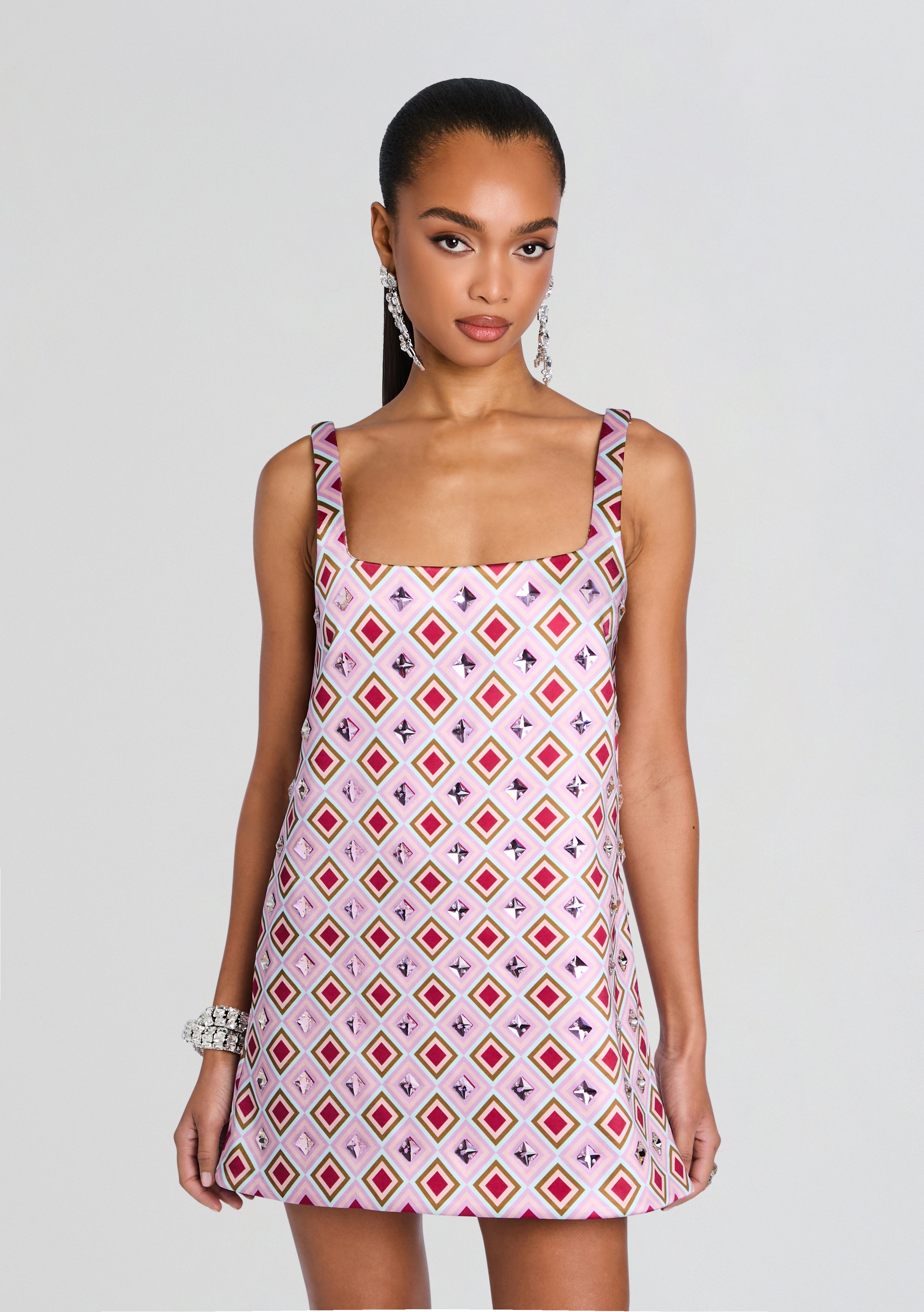 Zephyra Embellished Dress-Cup Shy