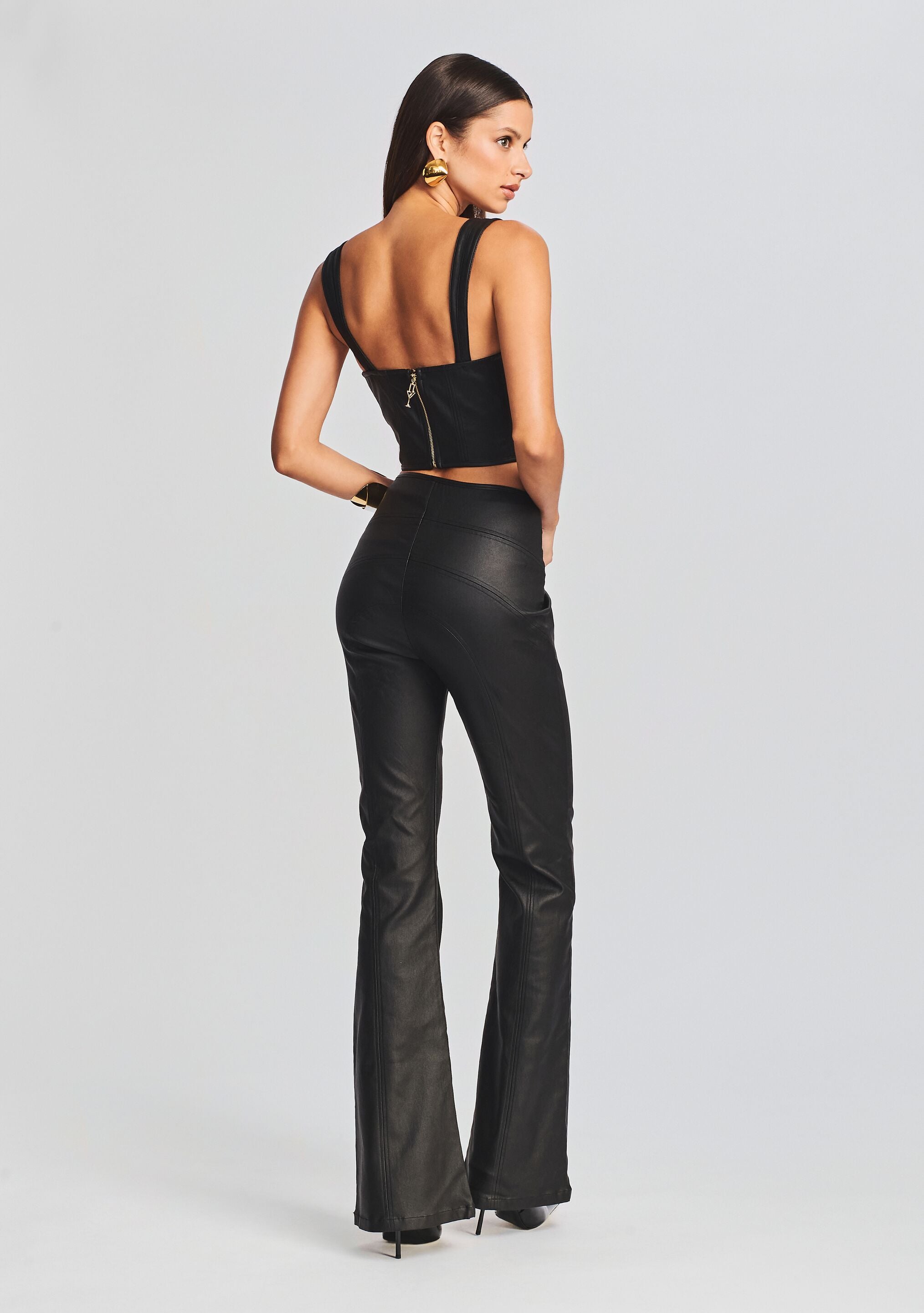 Wynona Coated Denim Pant-Cup Shy