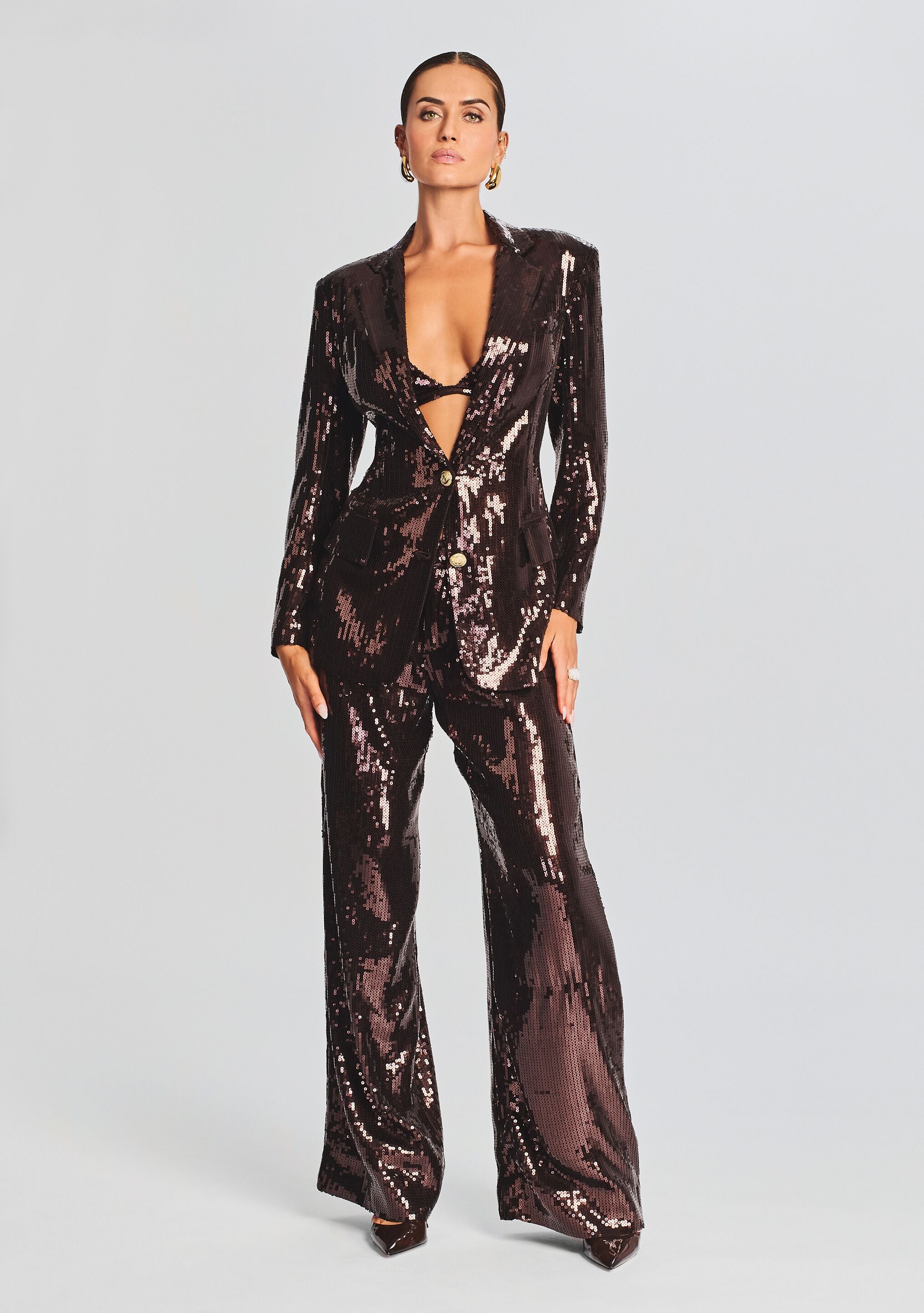 Dawn Sequin Blazer-Cup Shy