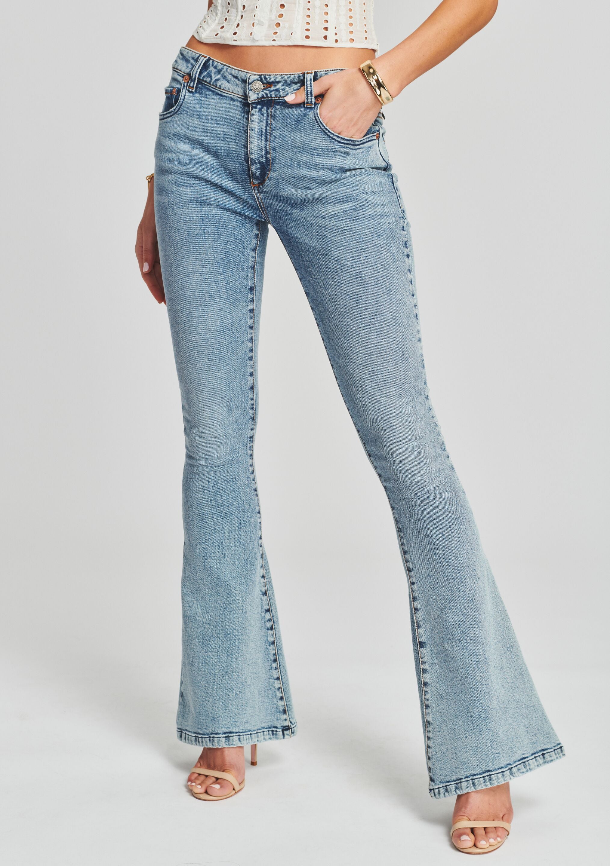 Demi Mid Rise Jean-Cup Shy