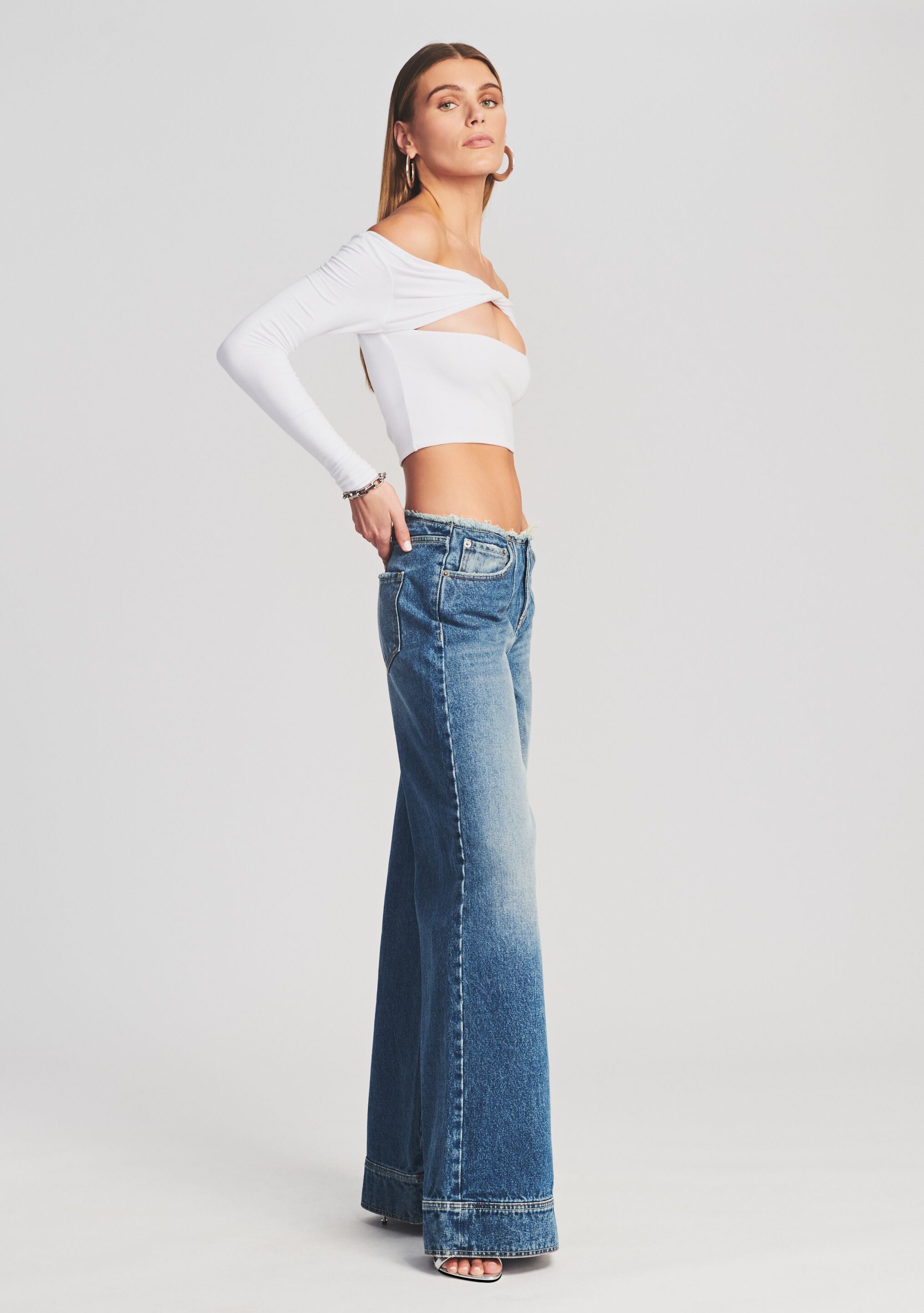 Aston Wide Leg Jean-Cup Shy
