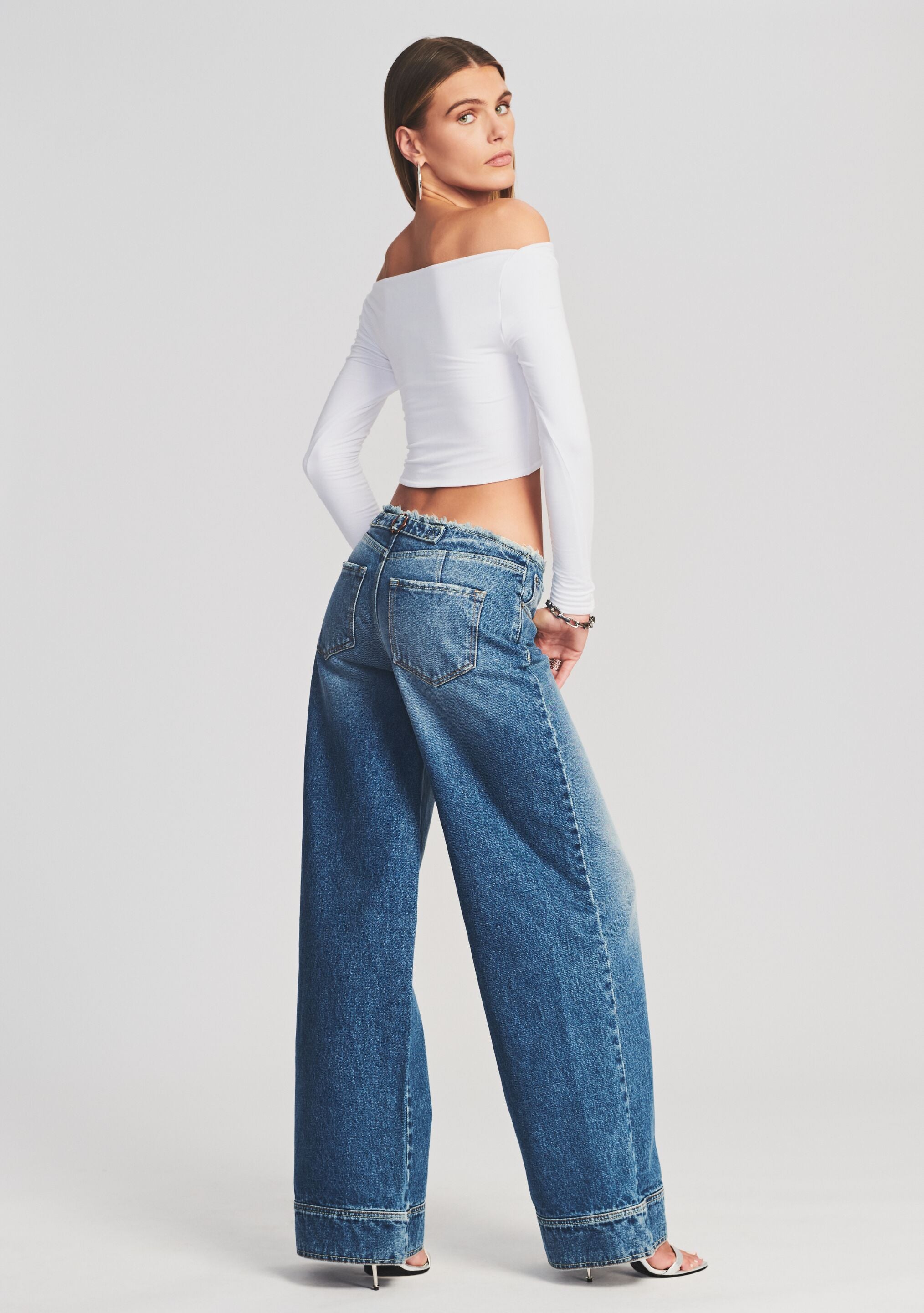 Aston Wide Leg Jean-Cup Shy