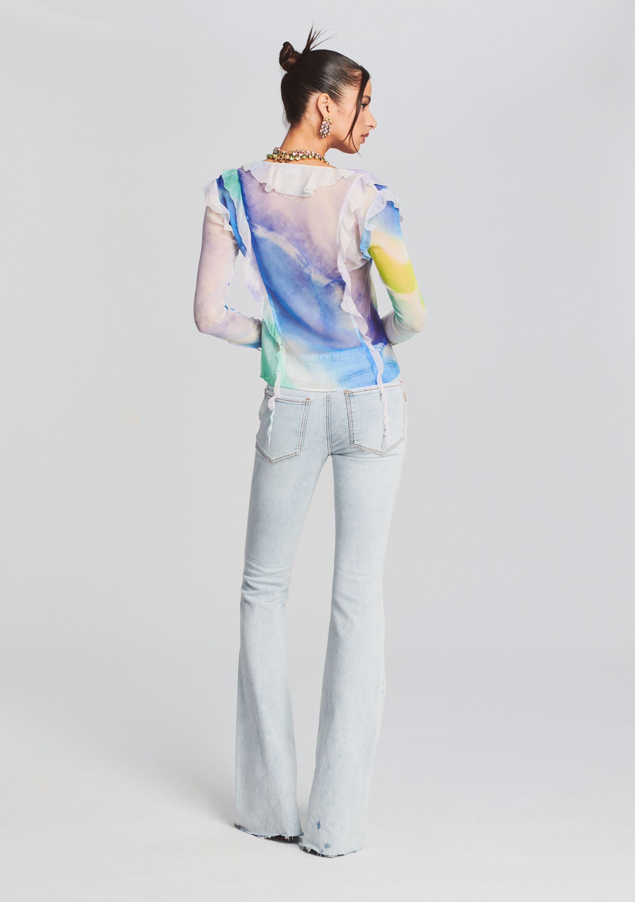 Aviva Silk Chiffon Blouse-Cup Shy