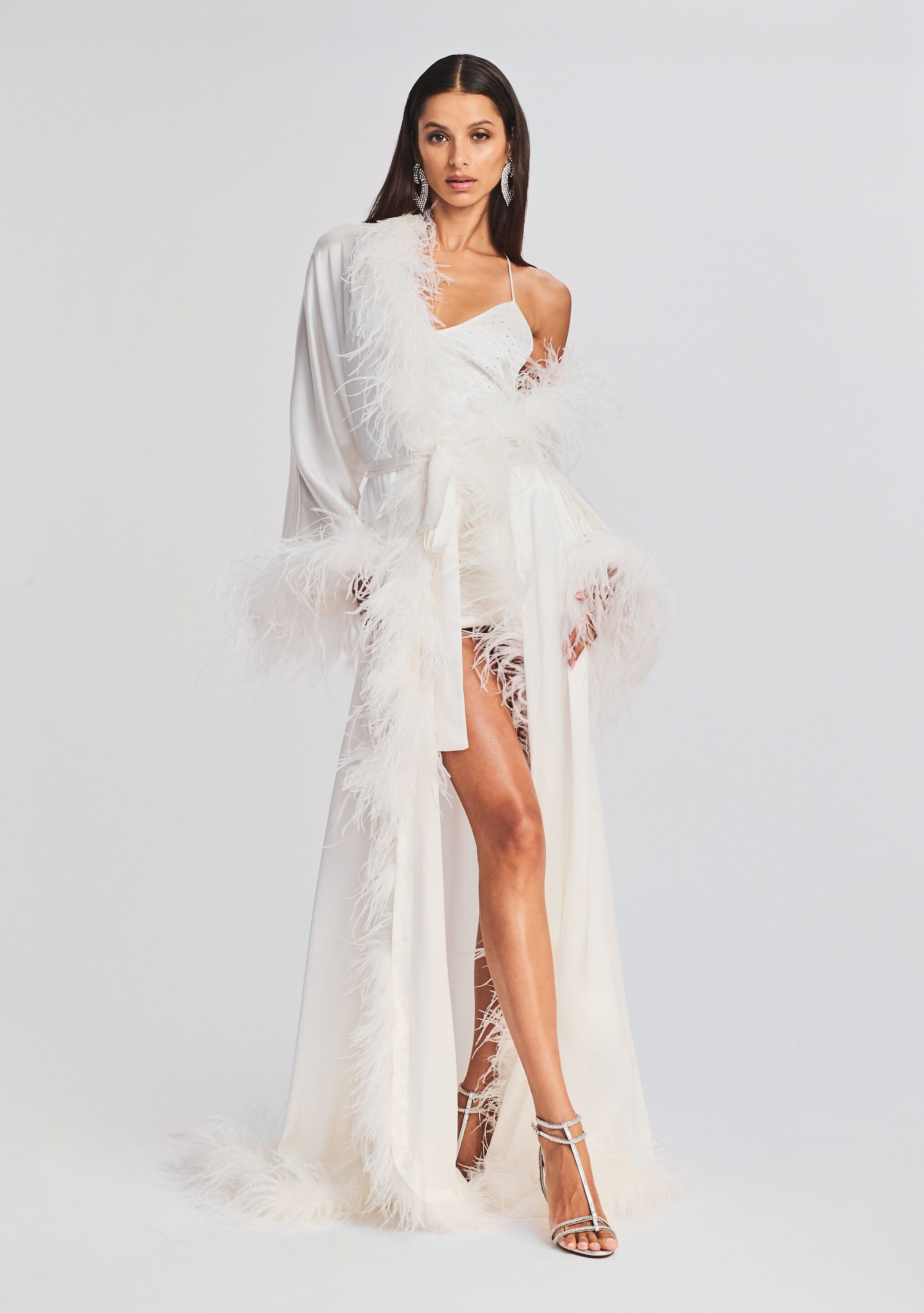 Juno Feather Robe-Cup Shy