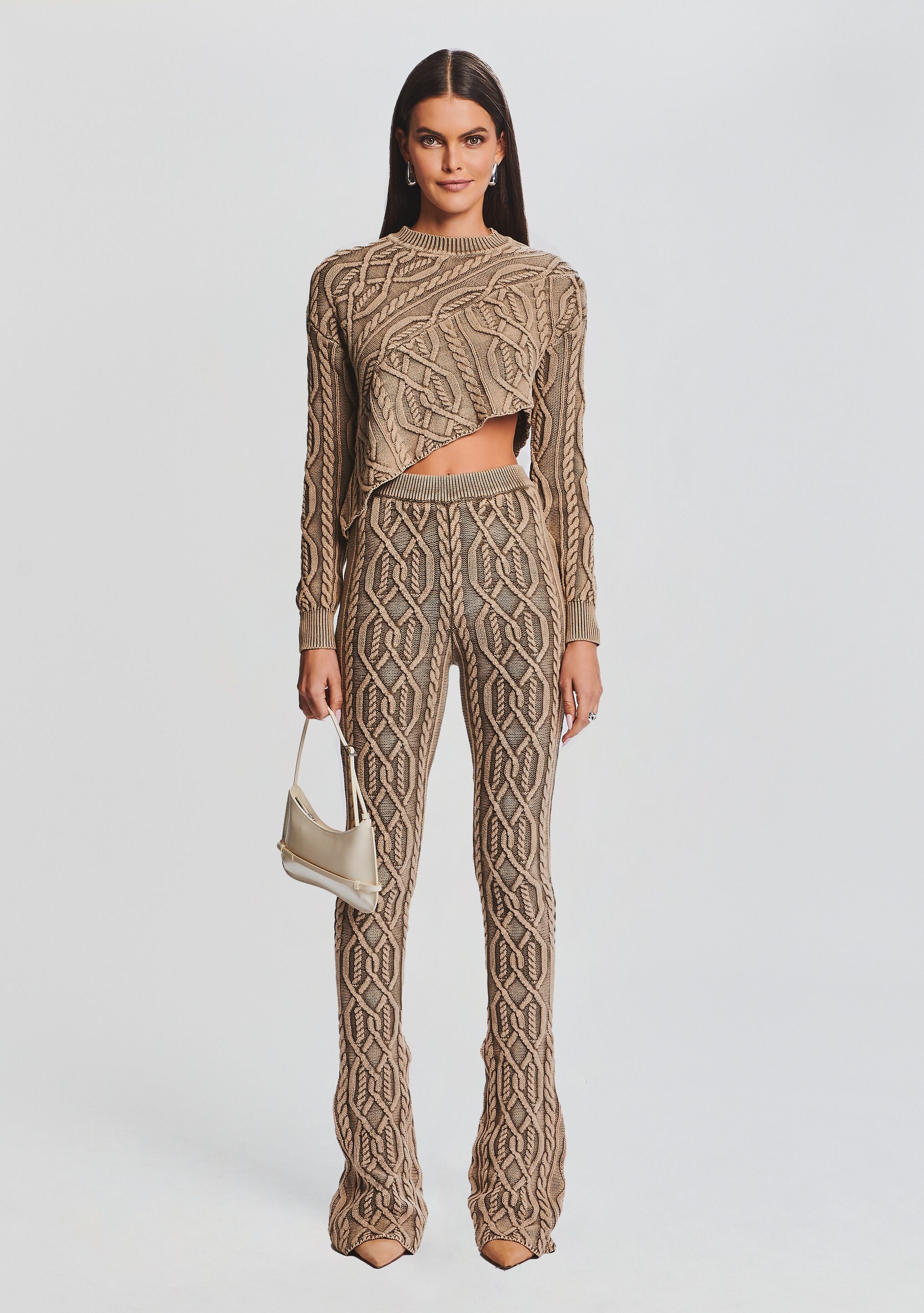 Cayenne Cable Knit Pant-Cup Shy