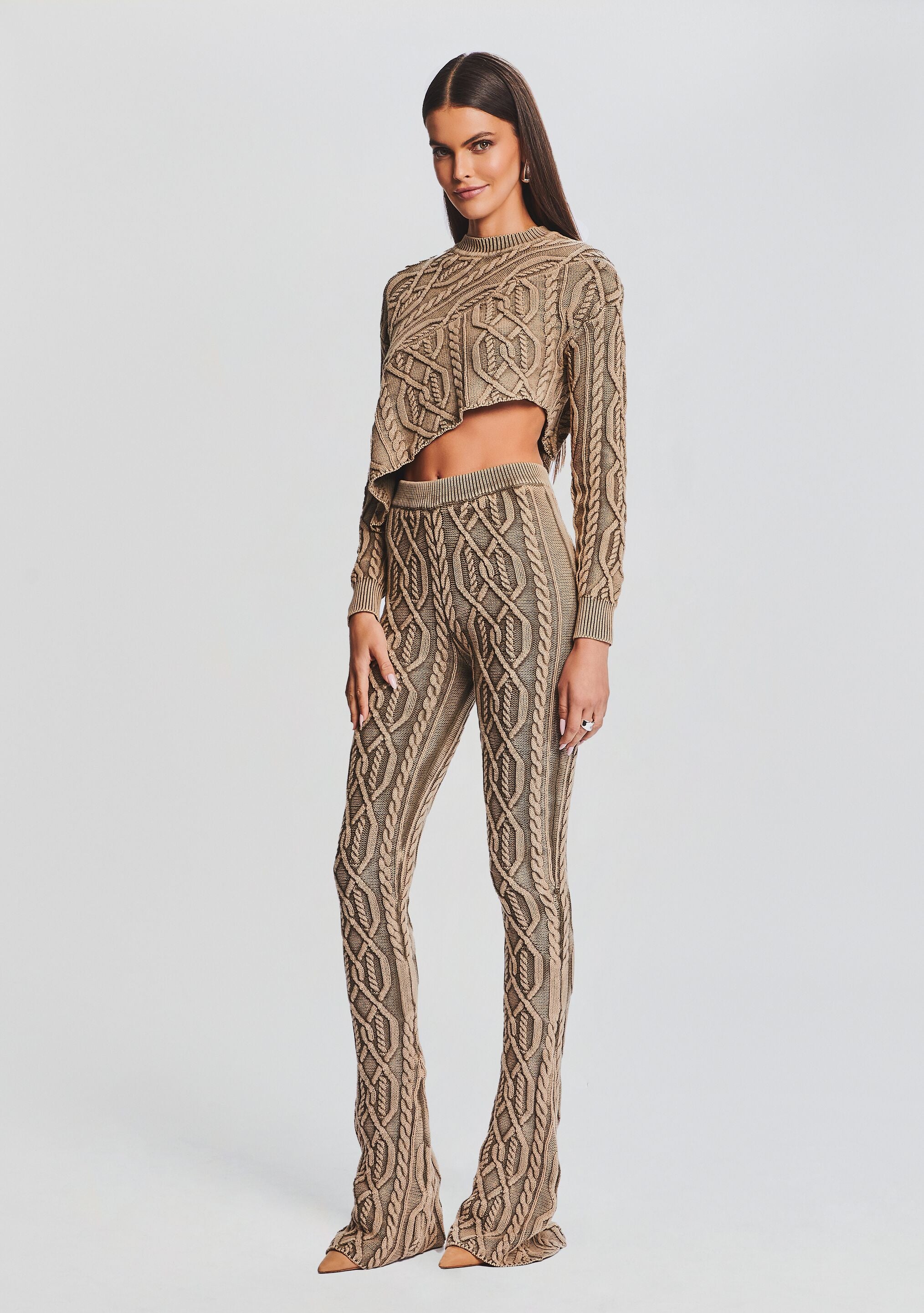 Cayenne Cable Knit Pant-Cup Shy